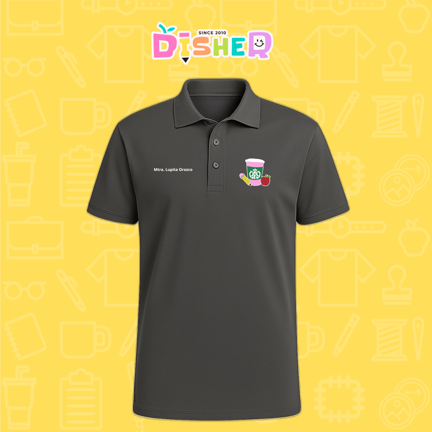 PBD-C-0037: Polo Bordada Dry Fit Caballero I Teacher Starbucks