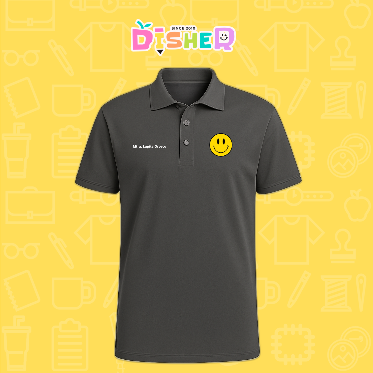 PBD-C-0083: Polo Bordada Dry Fit Caballero I Smily