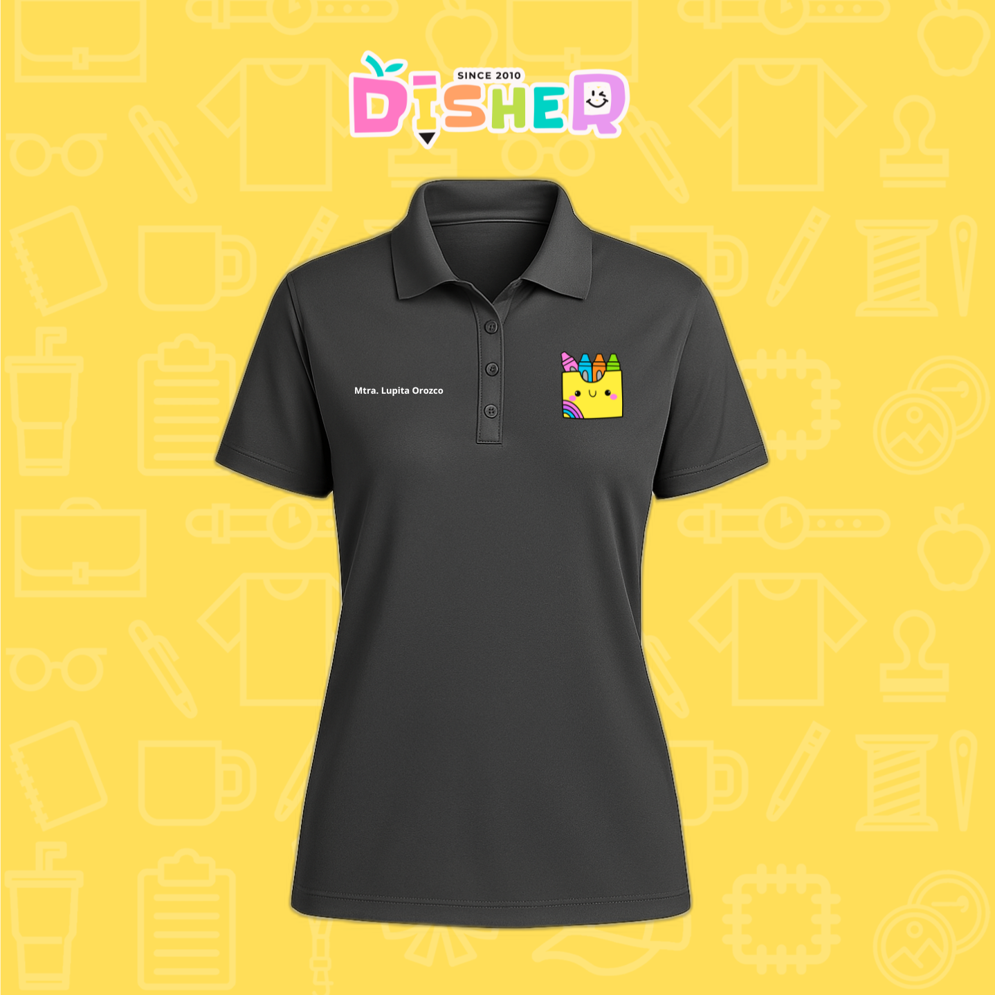 PBD-D-016: Polo Bordada Dry Fit Dama I Cajita crayola