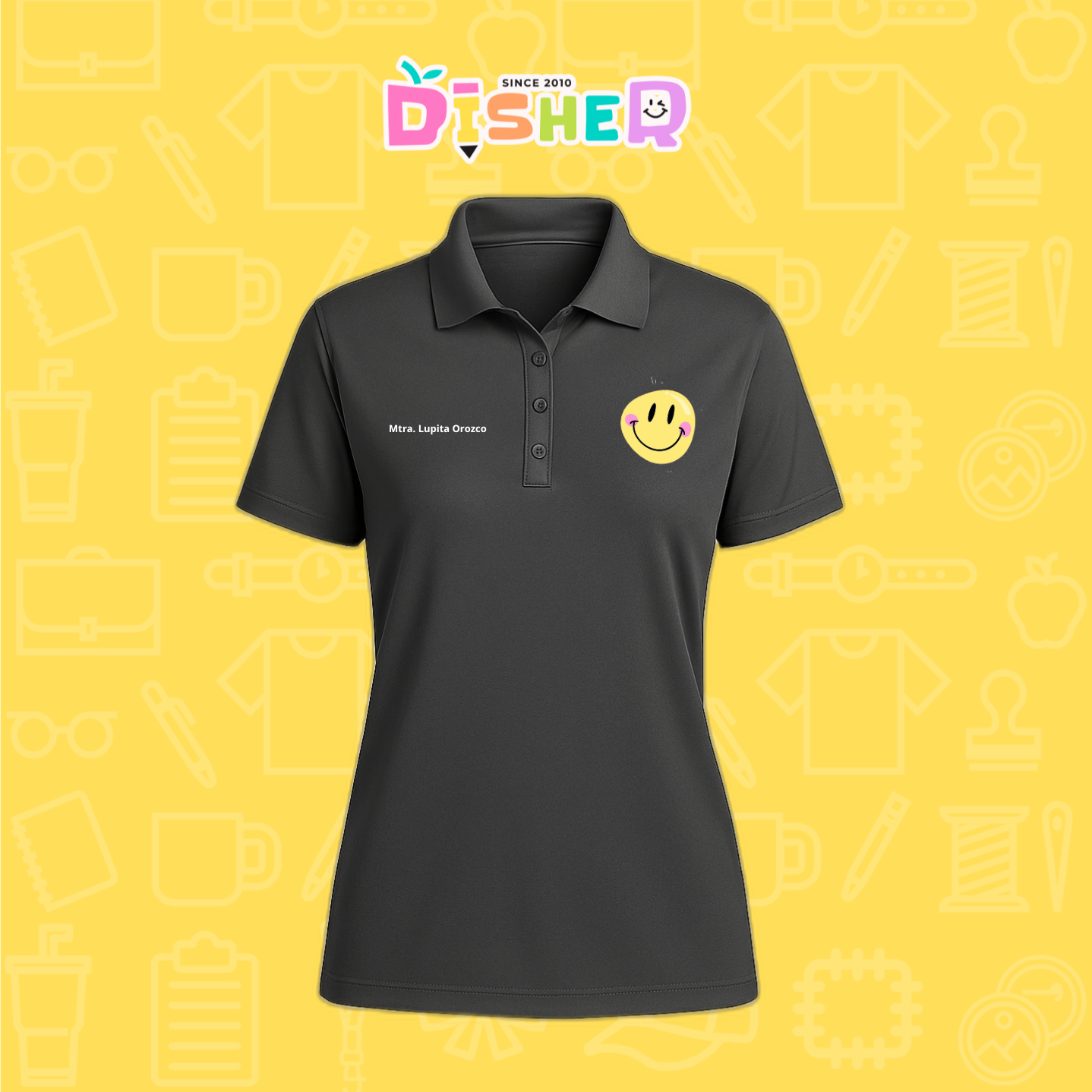 PBD-D-021: Polo Bordada Dry Fit Dama I Happy face