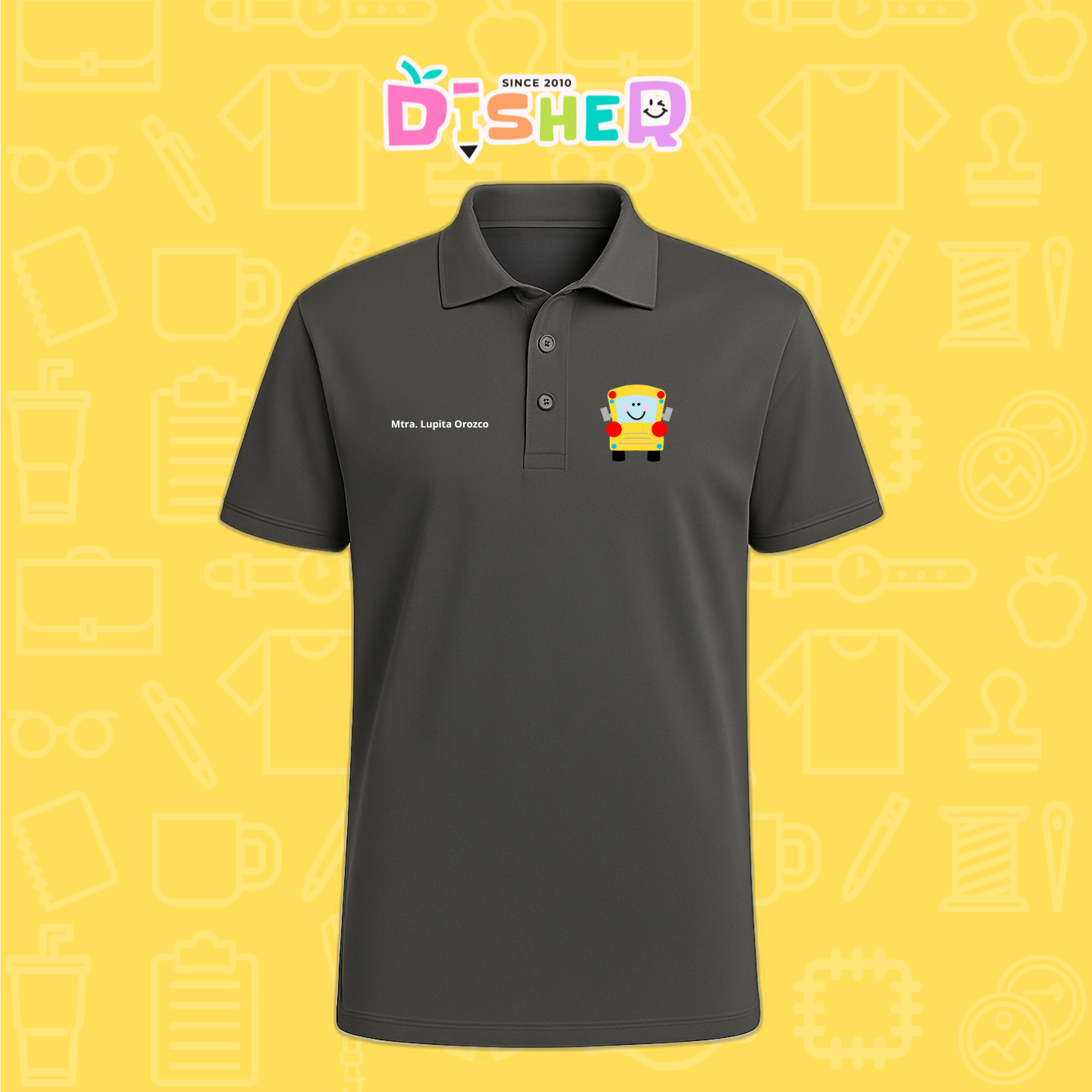 PBD-C-0035: Polo Bordada Dry Fit Caballero I Smile bus