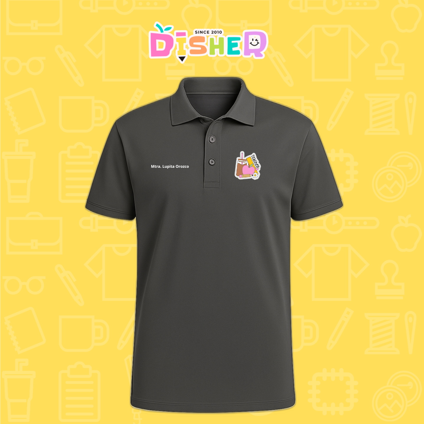 PBD-C-0036: Polo Bordada Dry Fit Caballero I Teacher coffe