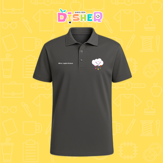 PBD-C-0022: Polo Bordada Dry Fit Caballero I Nube corazones