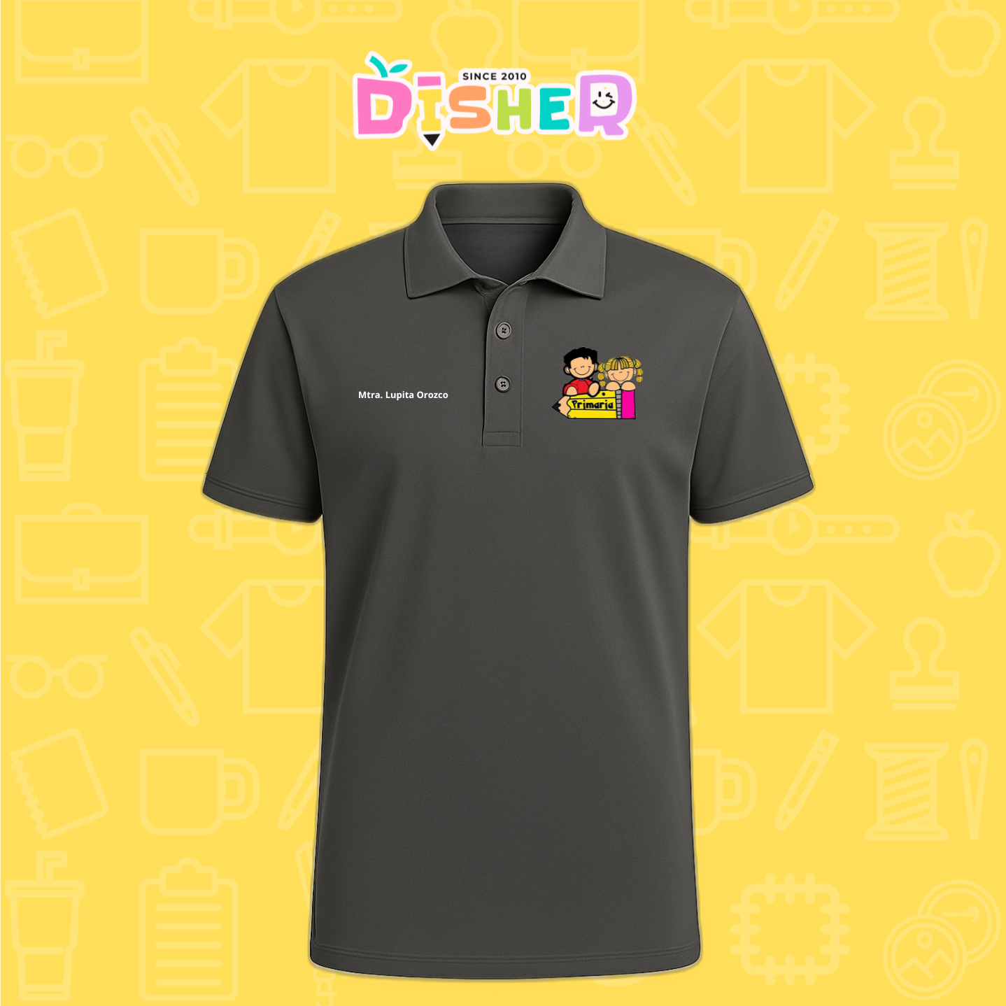 PBD-C-0080: Polo Bordada Dry Fit Caballero I Niños primarias