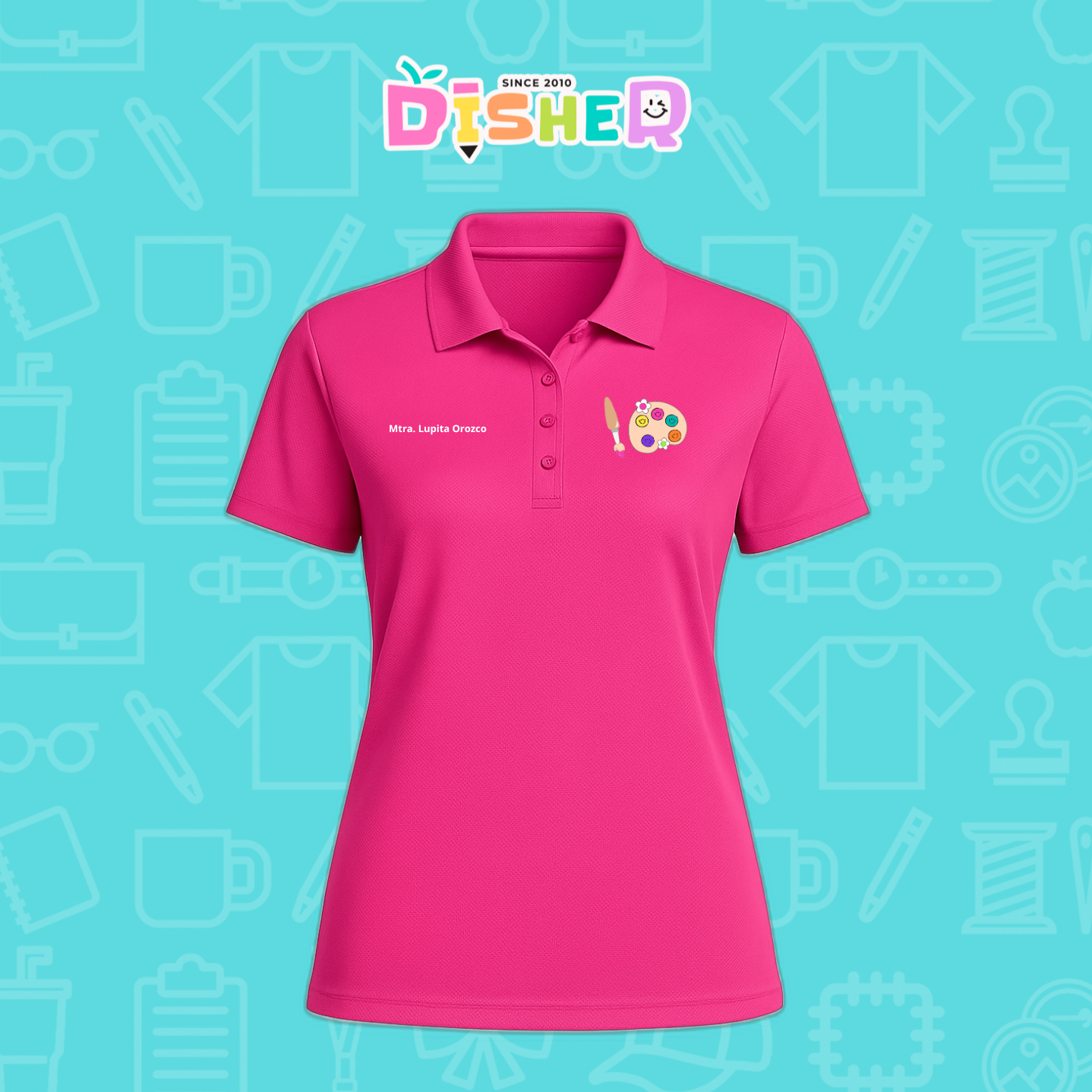 PBD-D-059: Polo Bordada Dry Fit Dama I Crayolas cajita