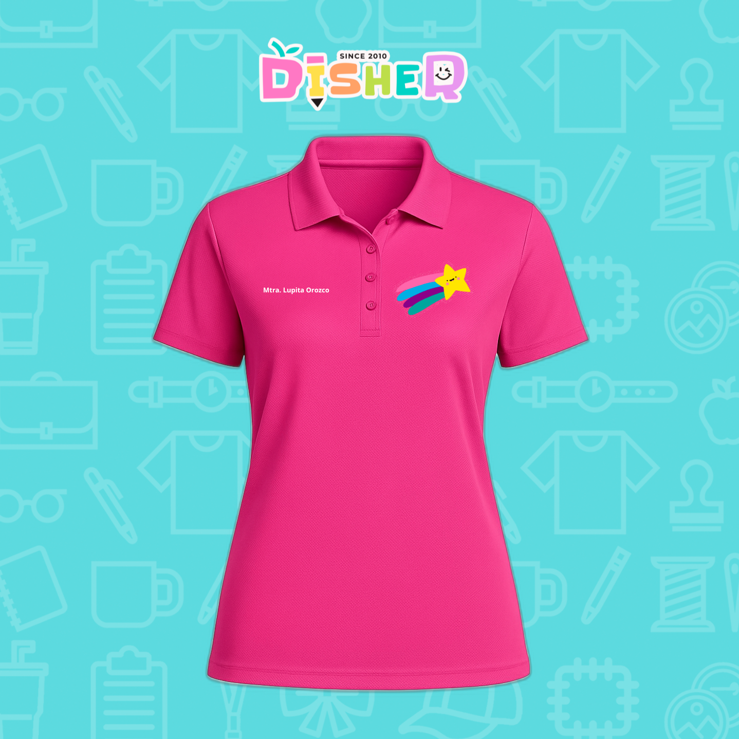 PBD-D-019: Polo Bordada Dry Fit Dama I Estrella fugaz