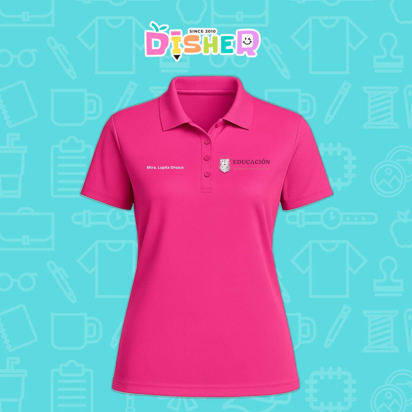 PBD-D-096: Polo Bordada Dry Fit Dama I Educación