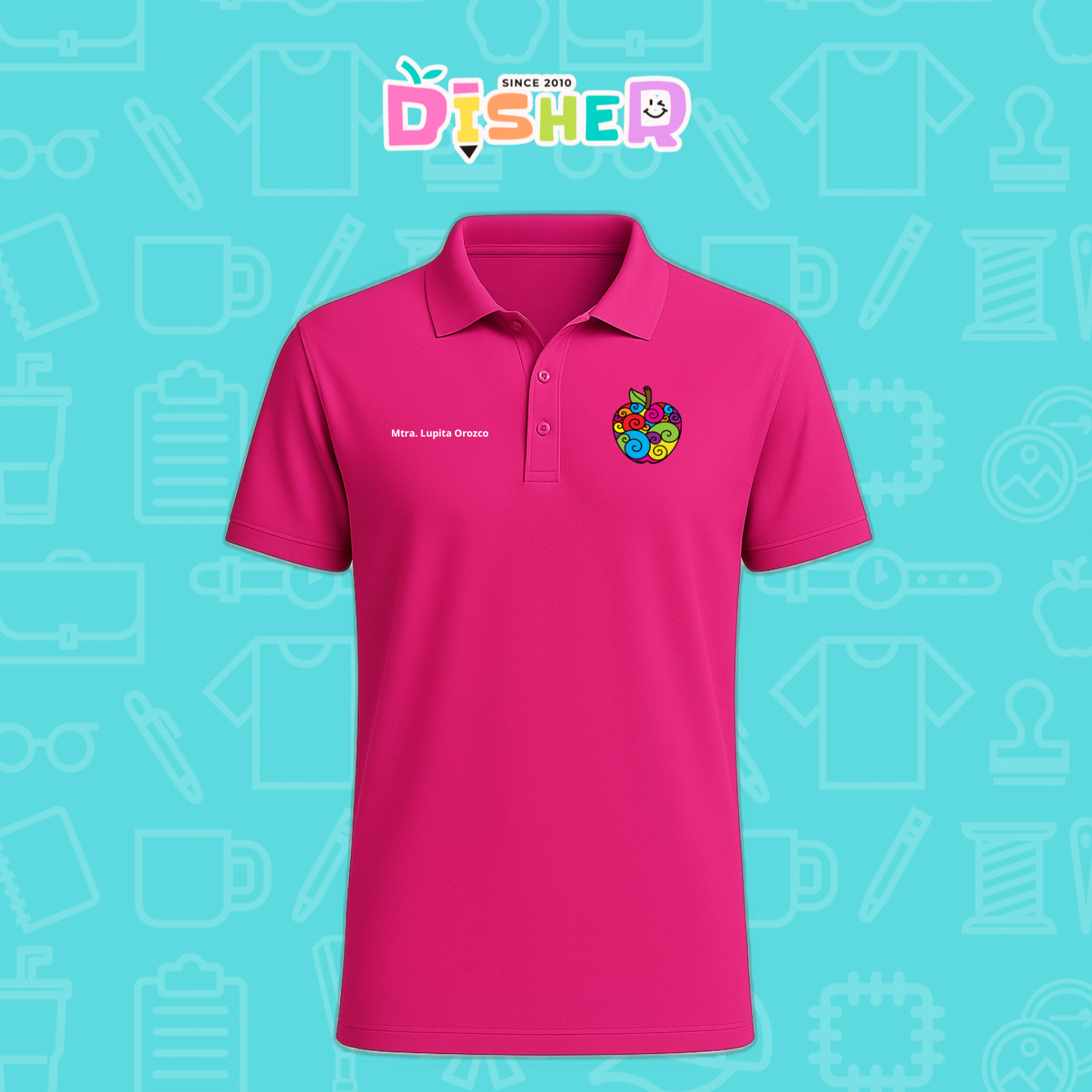 PBD-C-0067: Polo Bordada Dry Fit Caballero I Manzana risco