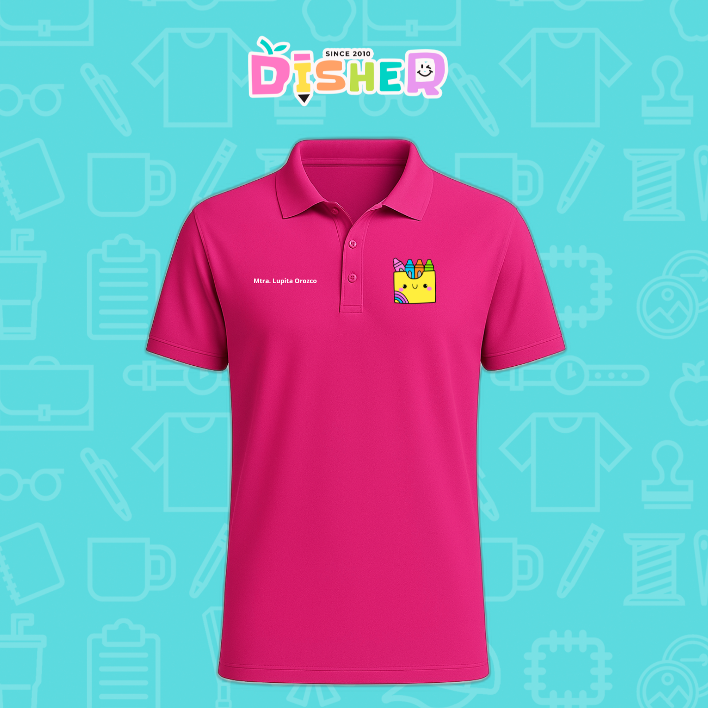 PBD-C-0016: Polo Bordada Dry Fit Caballero I Cajita crayola