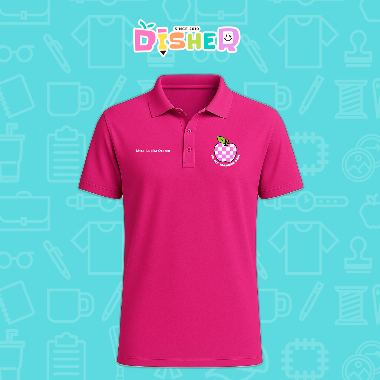 PBD-C-0026: Polo Bordada Dry Fit Caballero I Manzana cuadros