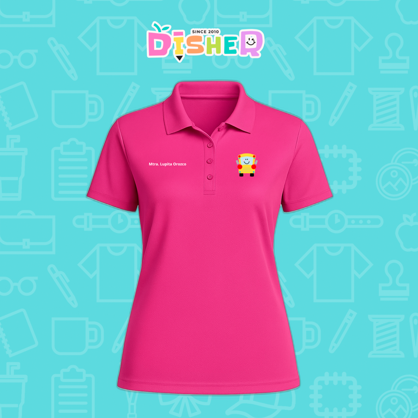 PBD-D-035: Polo Bordada Dry Fit Dama I Smile bus
