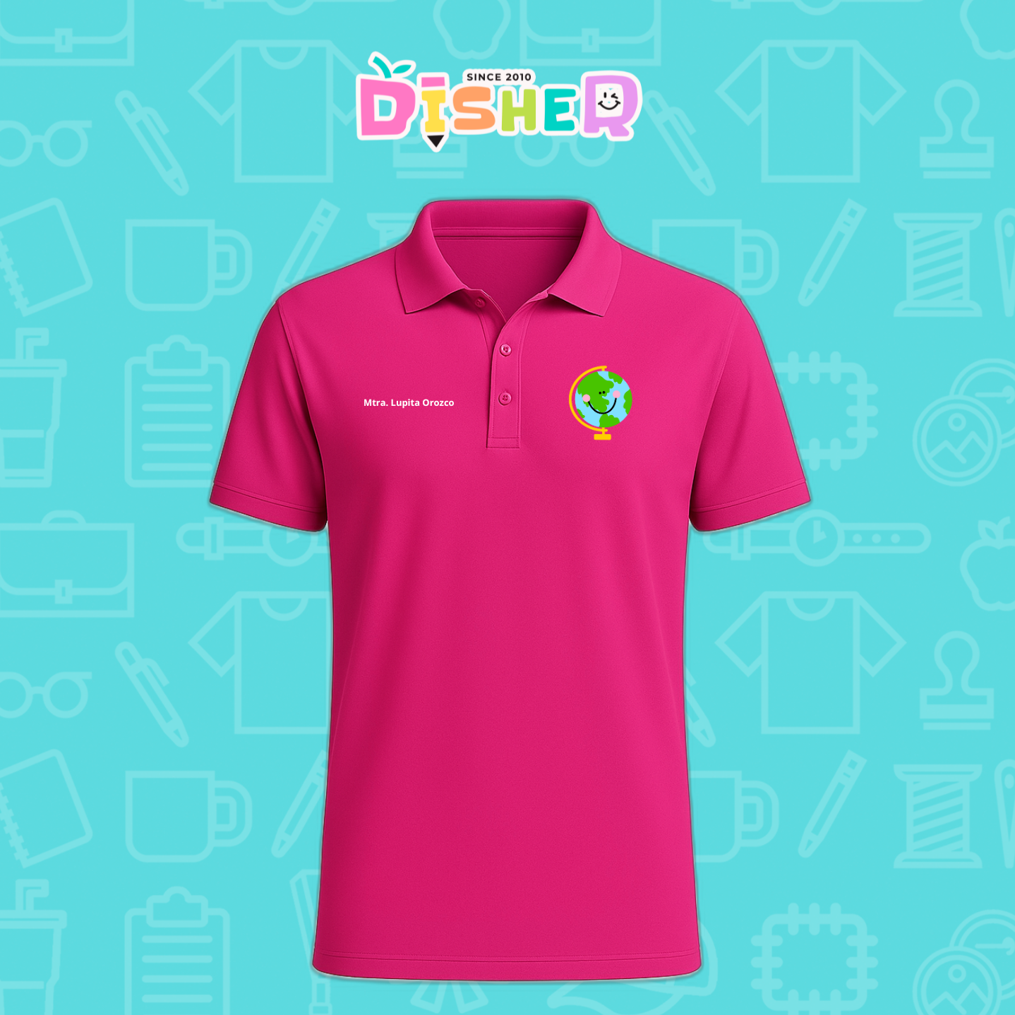 PBD-C-0034: Polo Bordada Dry Fit Caballero I Smile World