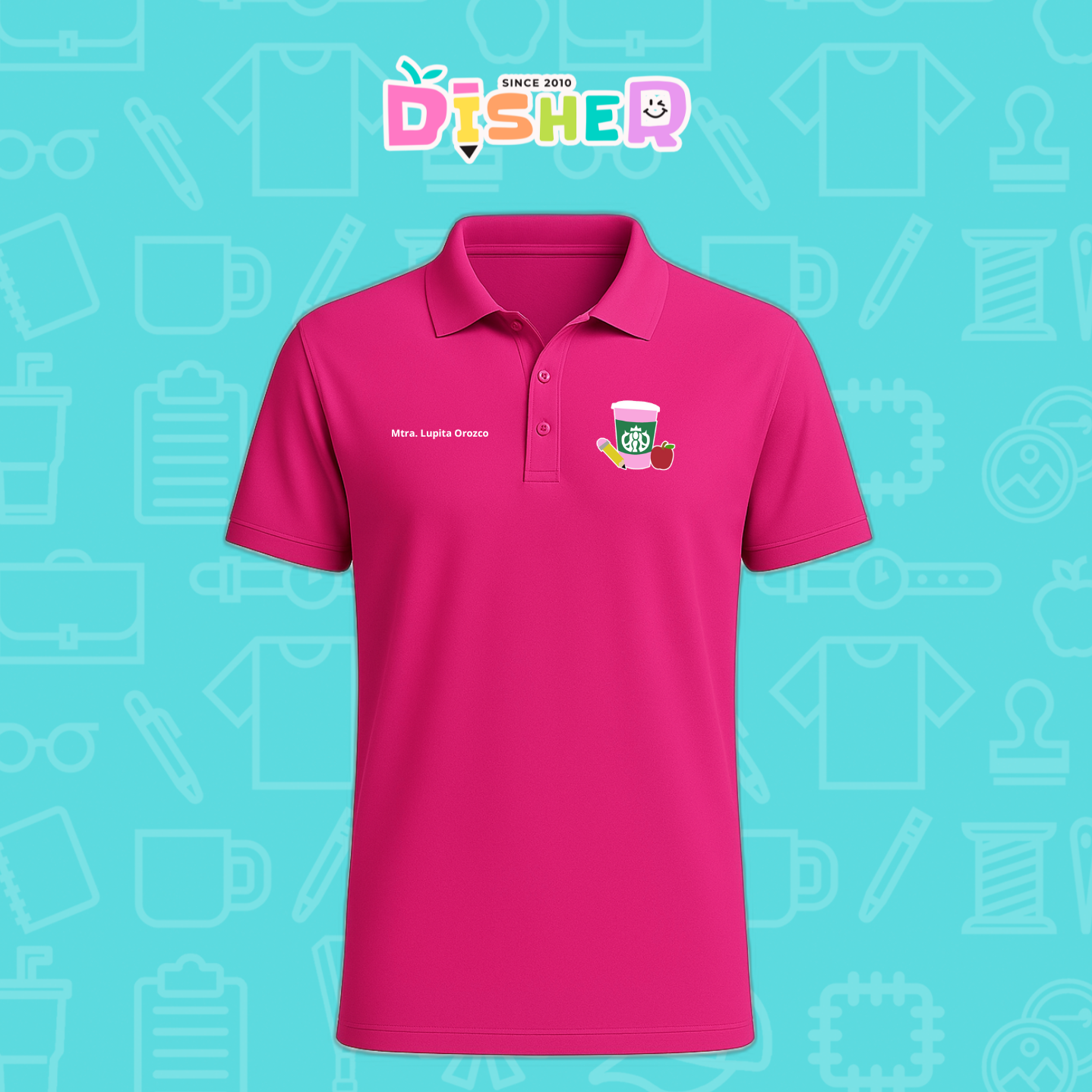 PBD-C-0037: Polo Bordada Dry Fit Caballero I Teacher Starbucks
