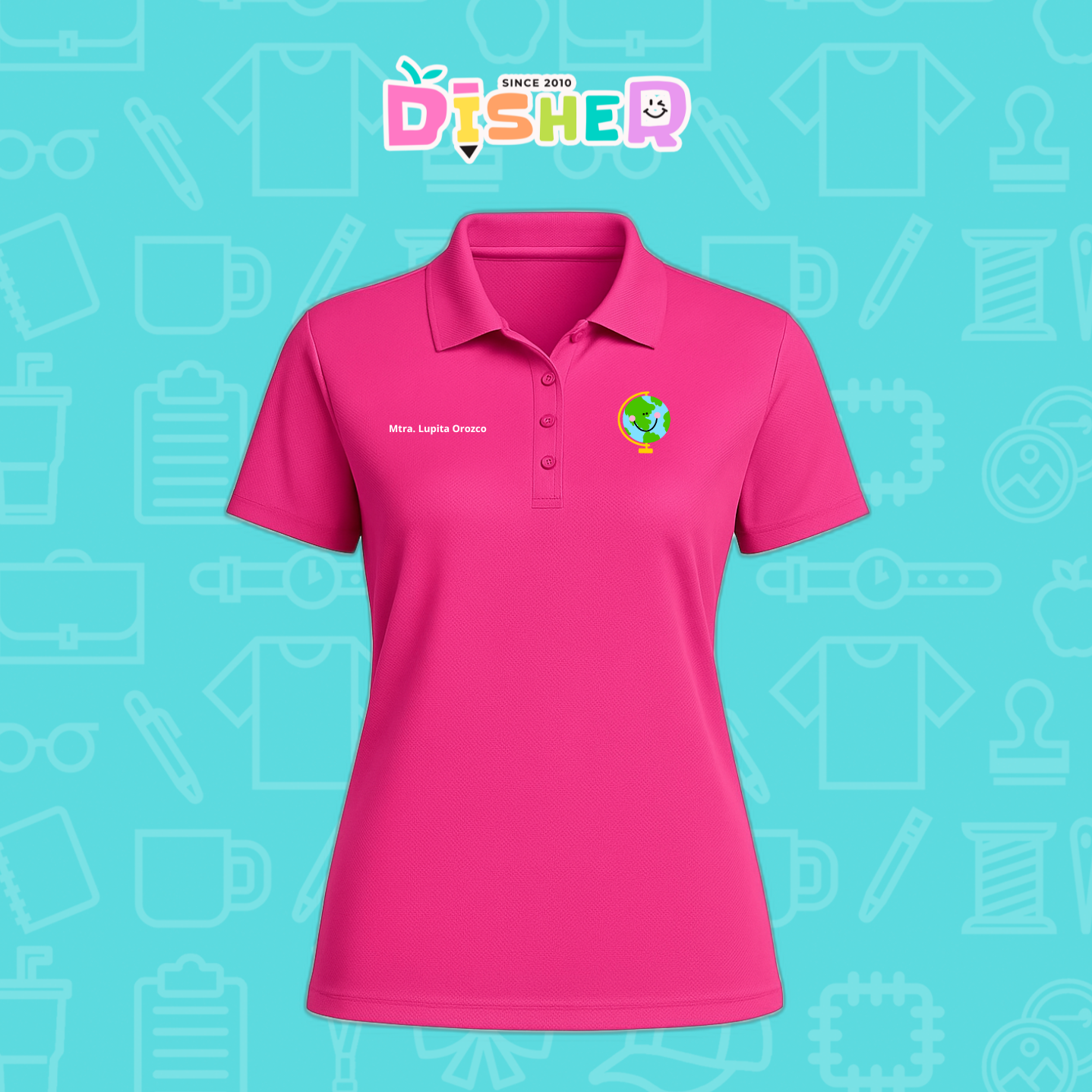 PBD-D-034: Polo Bordada Dry Fit Dama I Smile World