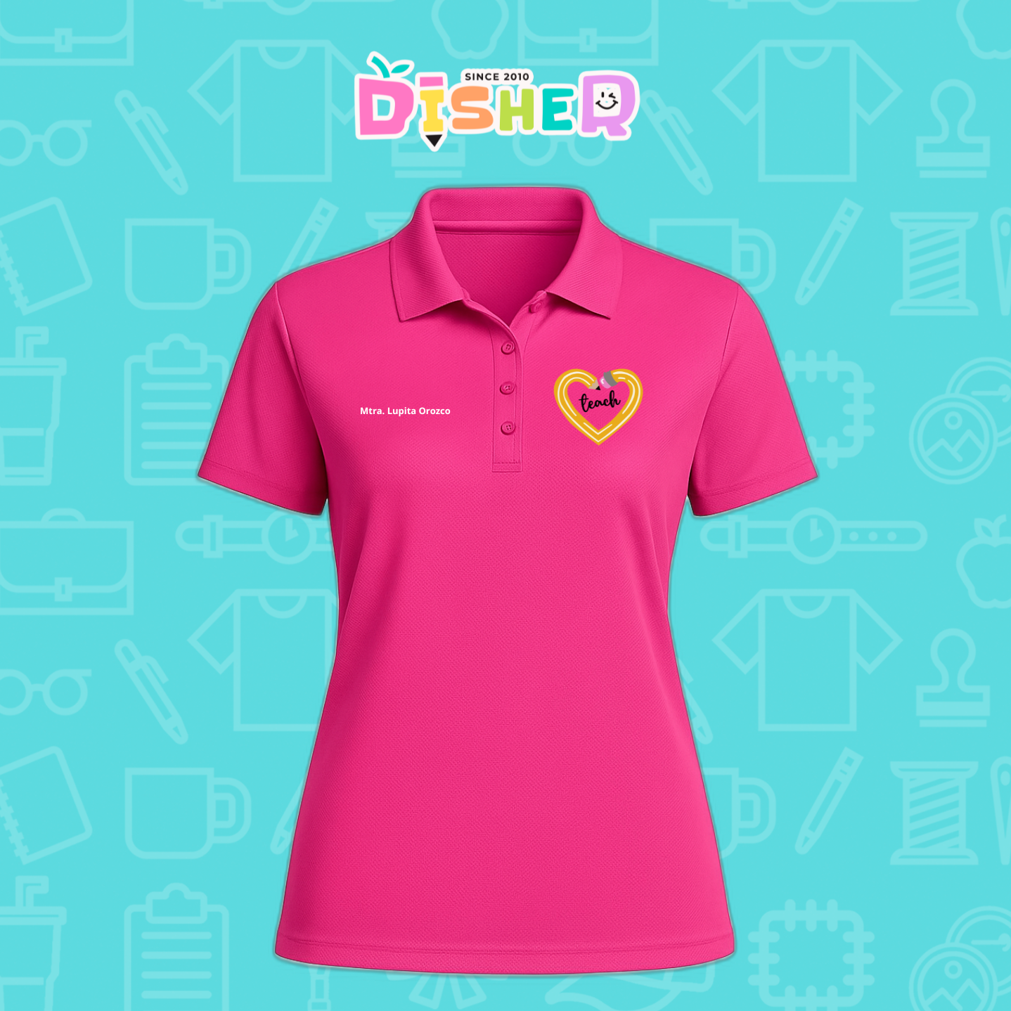 PBD-D-100: Polo Bordada Dry Fit Dama I Lápiz teach