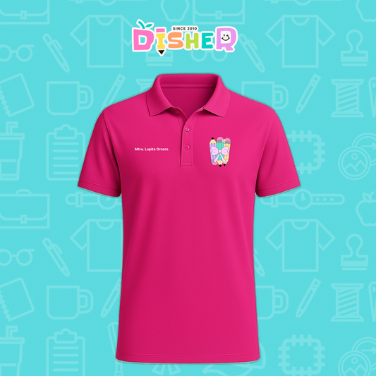 PBD-C-007: Polo Bordada Dry Fit Caballero I Lápices moñito