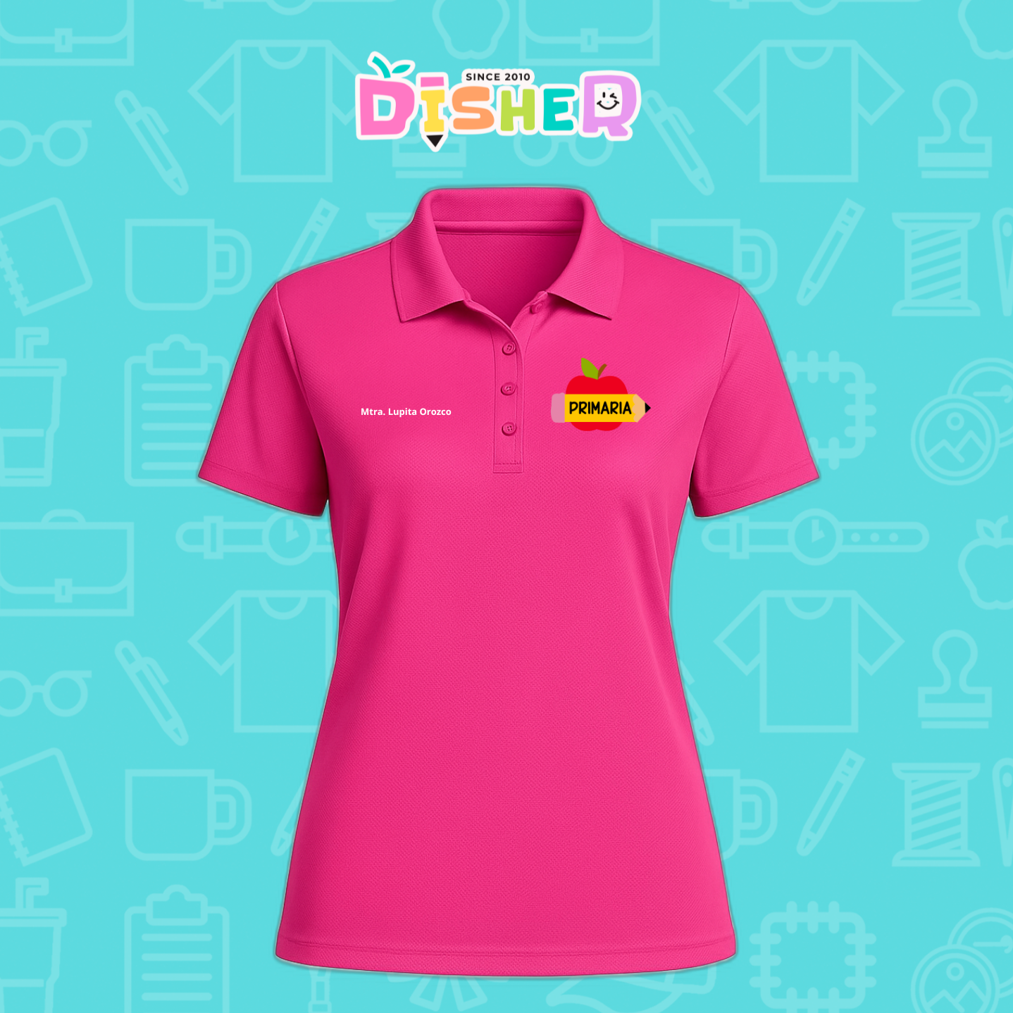 PBD-D-085: Polo Bordada Dry Fit Dama I Manzana primaria