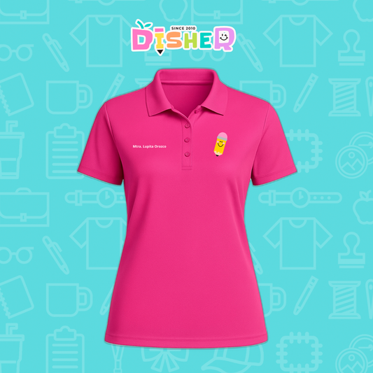 PBD-D-031: Polo Bordada Dry Fit Dama I Smiley Pencil