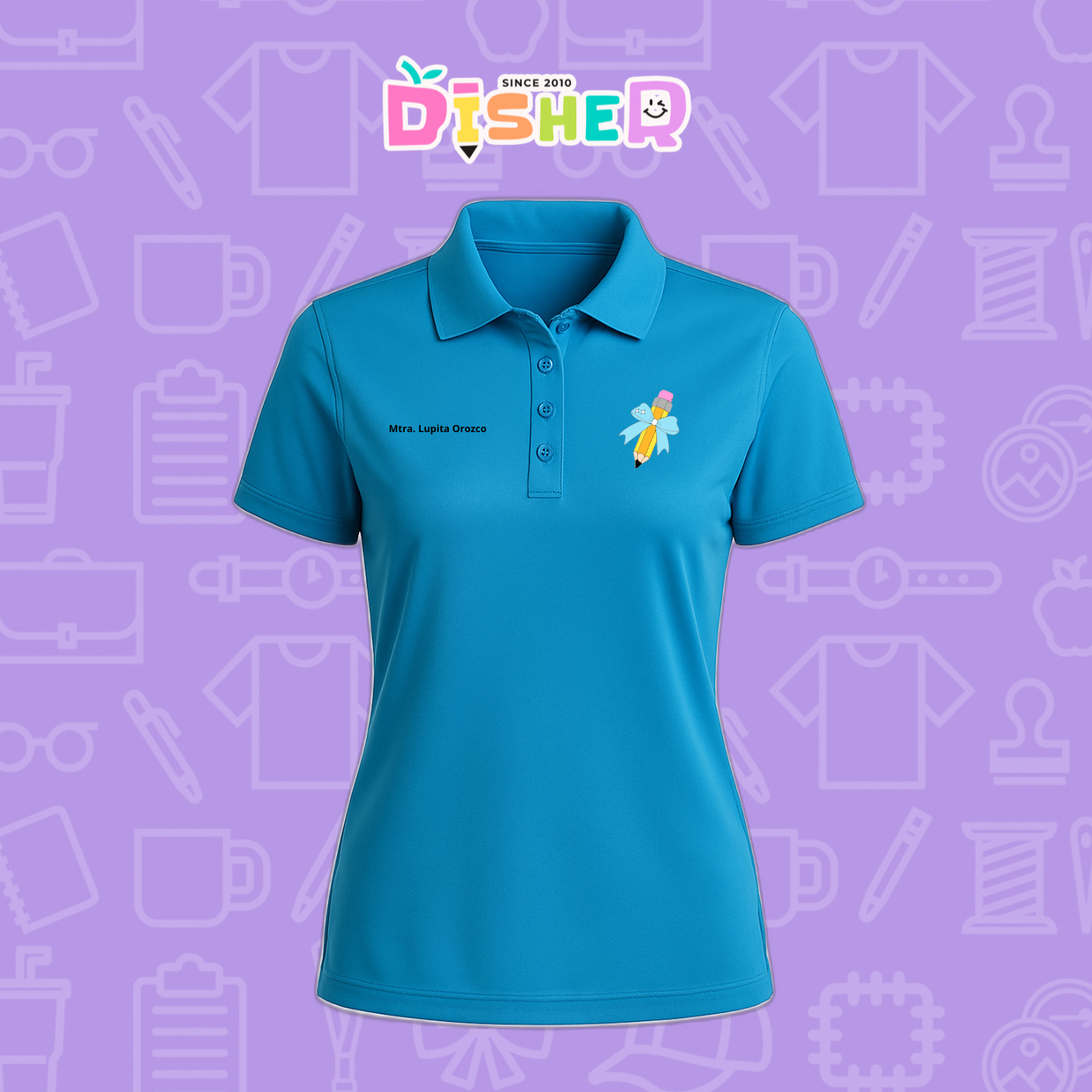 PBD-D-049: Polo Bordada Dry Fit Dama I Lápiz moño