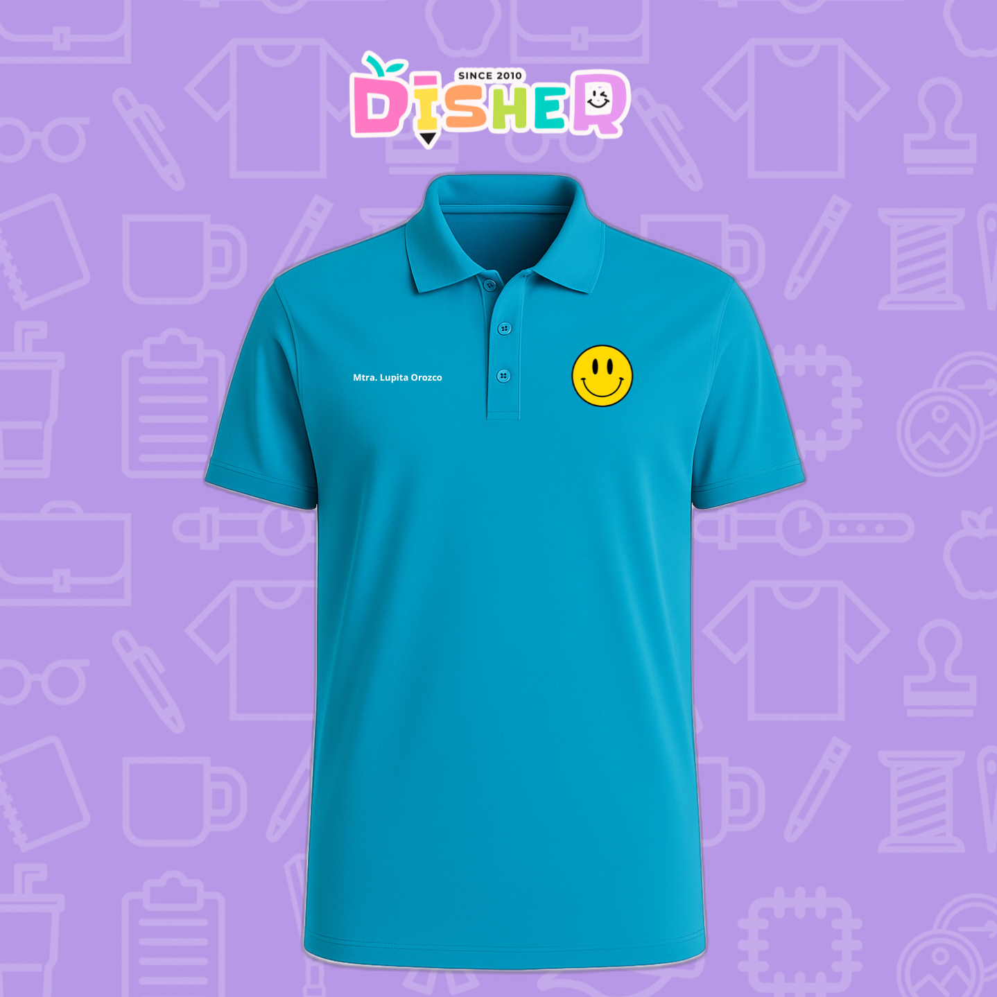 PBD-C-0083: Polo Bordada Dry Fit Caballero I Smily