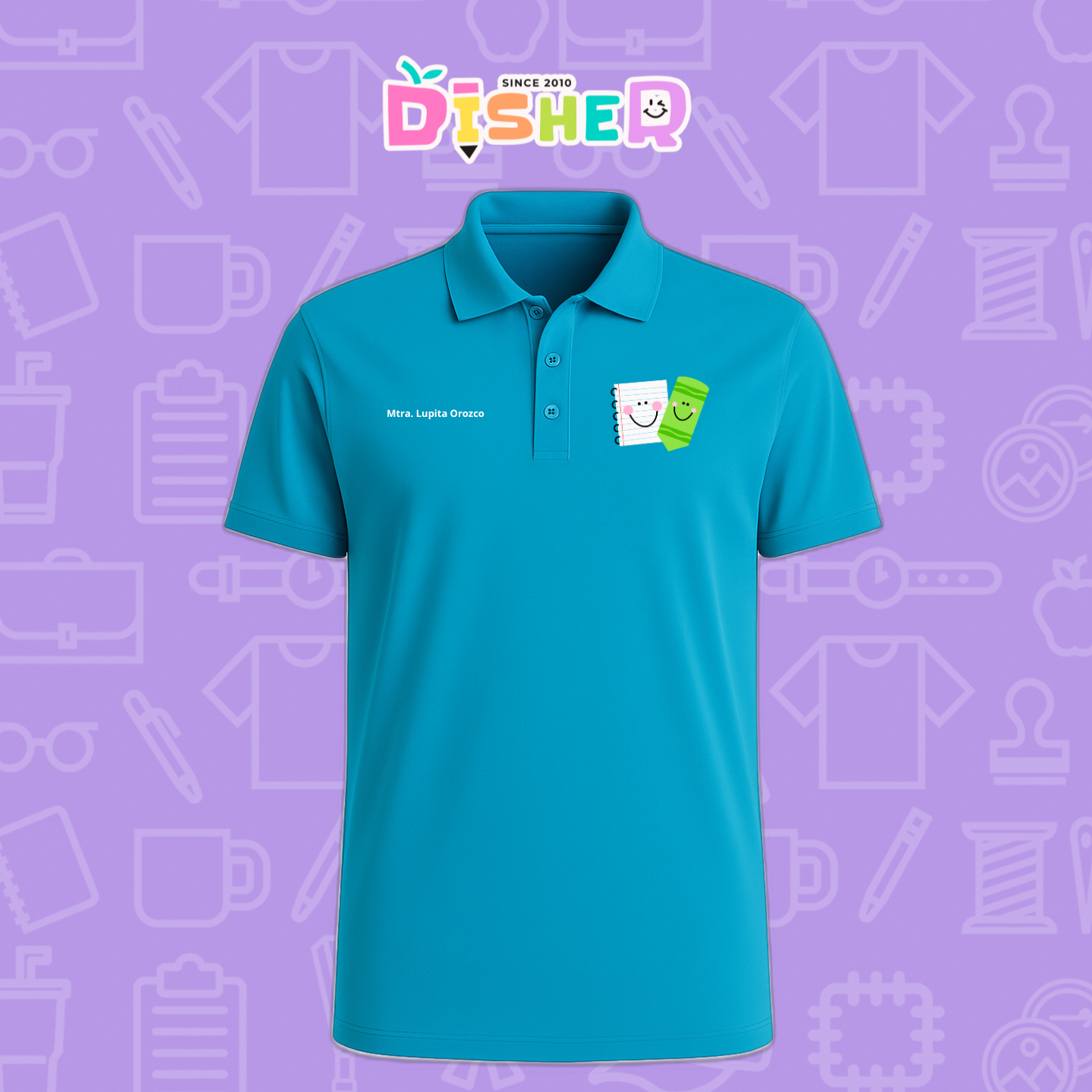 PBD-C-0033: Polo Bordada Dry Fit Caballero I Paper pencil