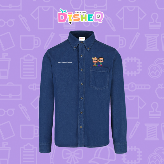 CBML-C-003: Camisa Bordada Mezclilla Manga Larga Caballero I Starcitos primaria