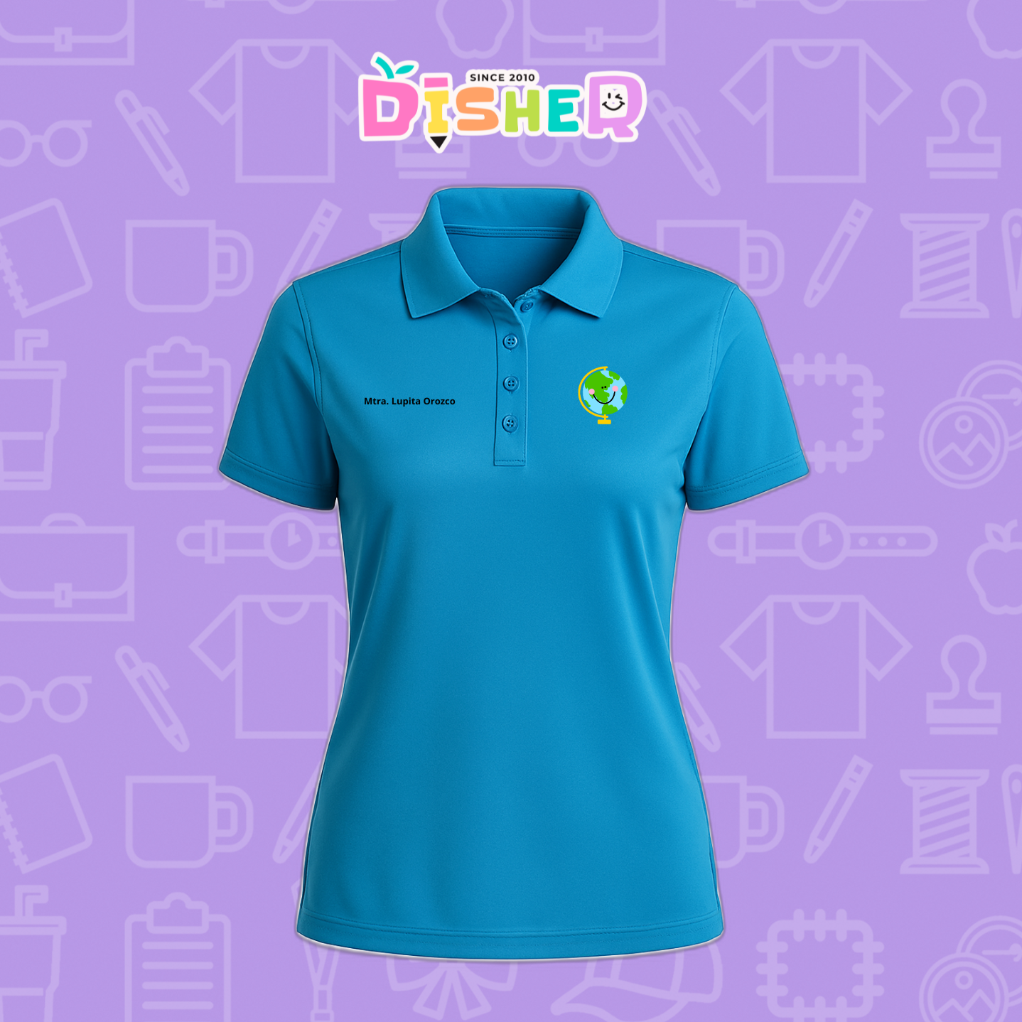 PBD-D-034: Polo Bordada Dry Fit Dama I Smile World