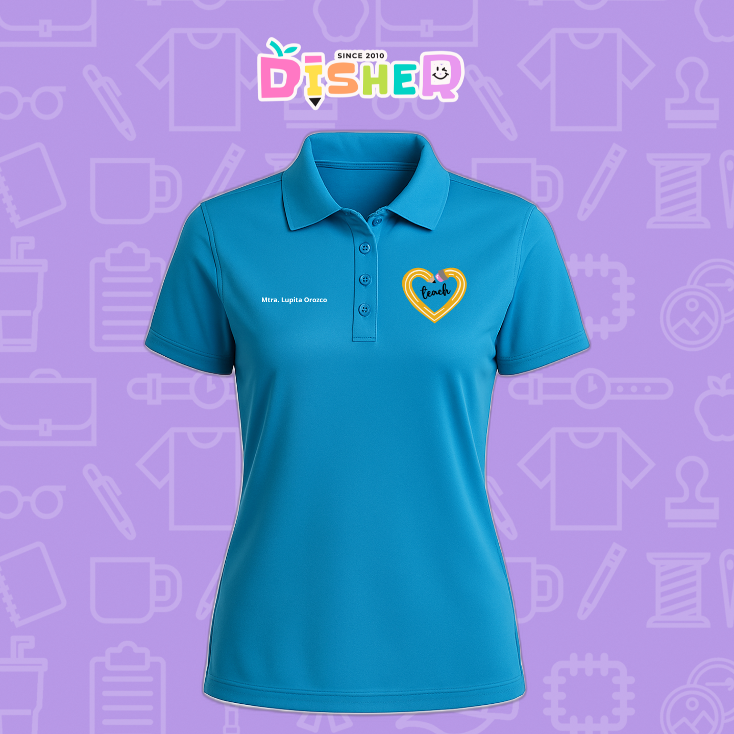 PBD-D-100: Polo Bordada Dry Fit Dama I Lápiz teach