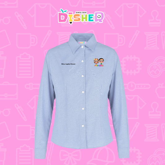 CBOL-D-003: Camisa Bordada Oxford Manga Corta Dama I Starcitos primaria