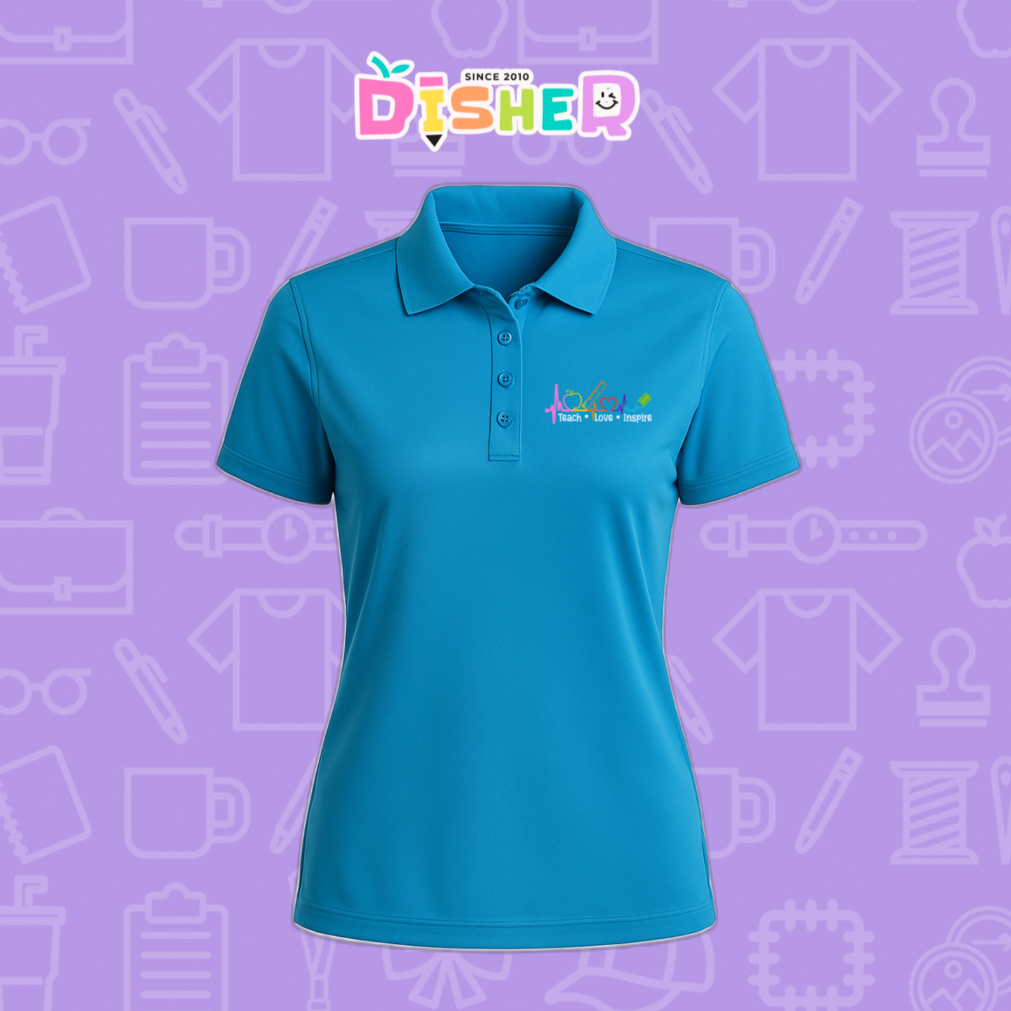 PBD-D-082: Polo Bordada Dry Fit Dama I Latidos