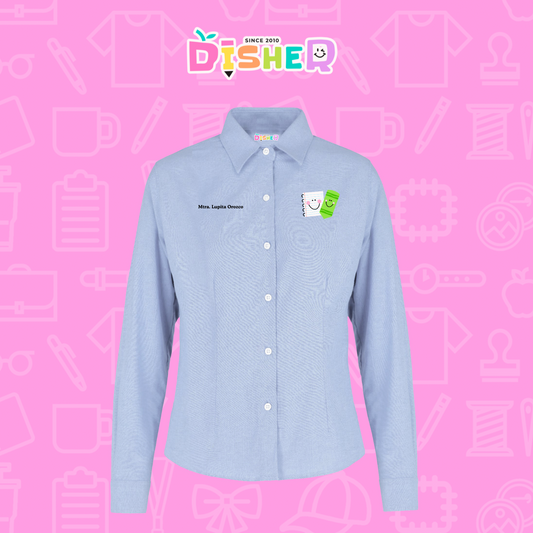 CBOL-D-033: Camisa Bordada Oxford Manga Corta Dama I Paper pencil