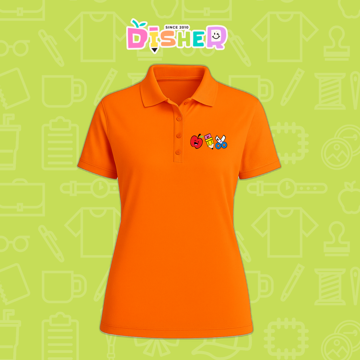 PBD-D-065: Polo Bordada Dry Fit Dama I Soy Maestro útiles
