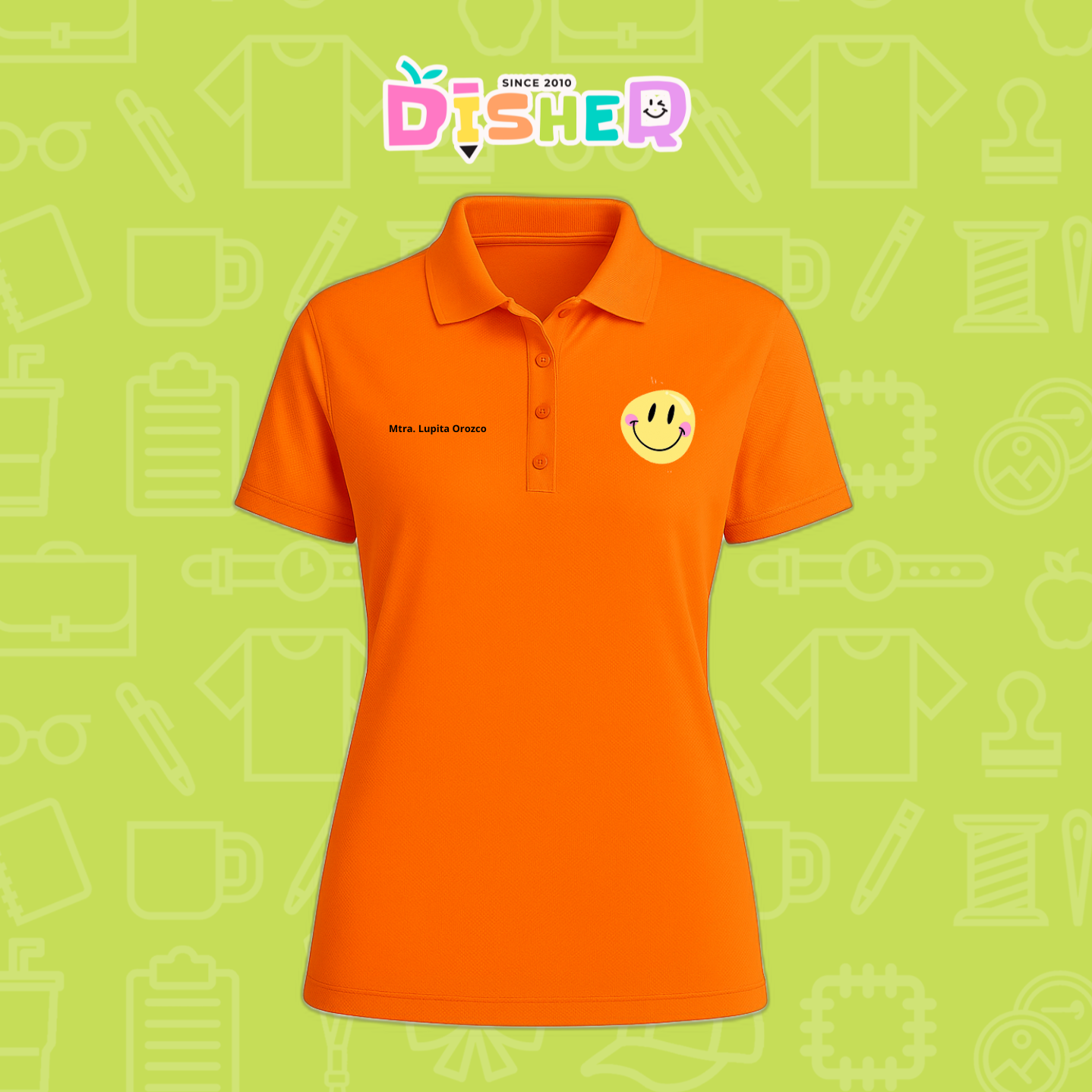 PBD-D-021: Polo Bordada Dry Fit Dama I Happy face