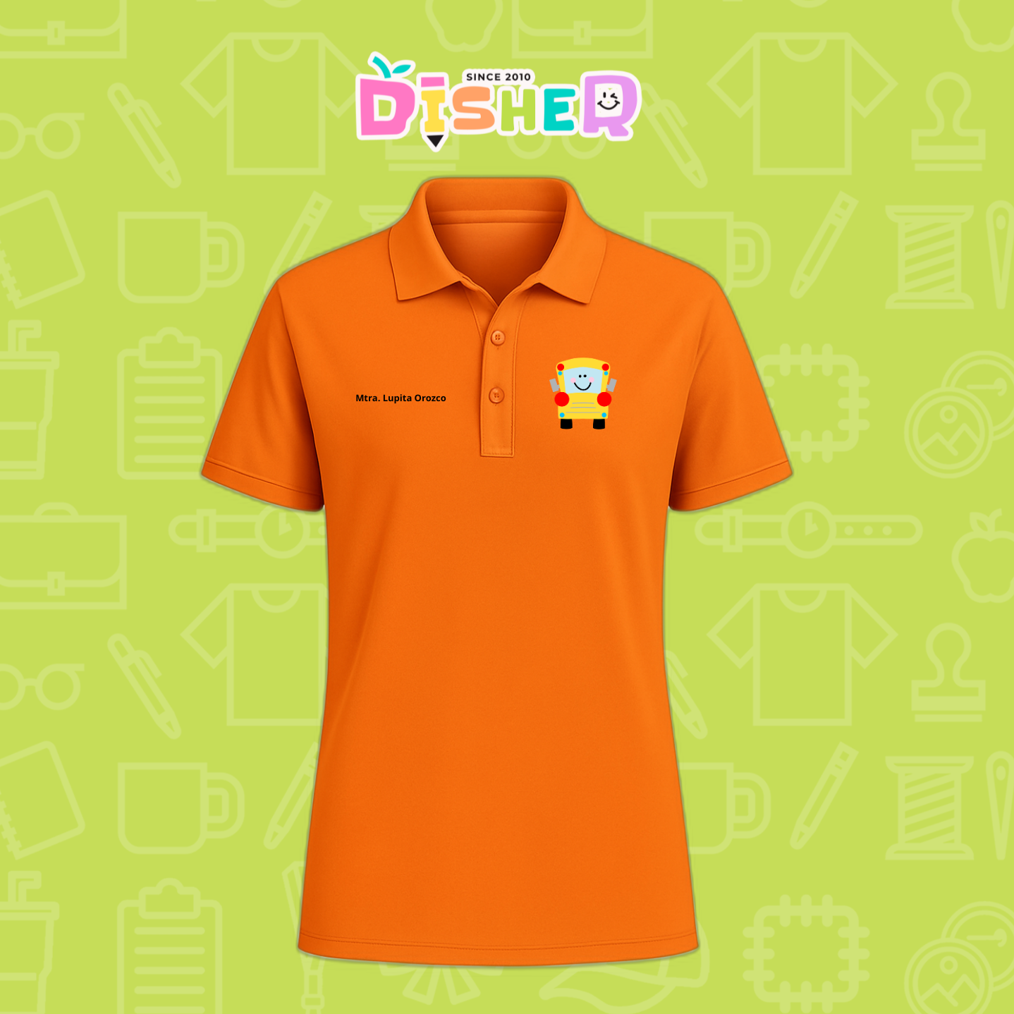 PBD-C-0035: Polo Bordada Dry Fit Caballero I Smile bus