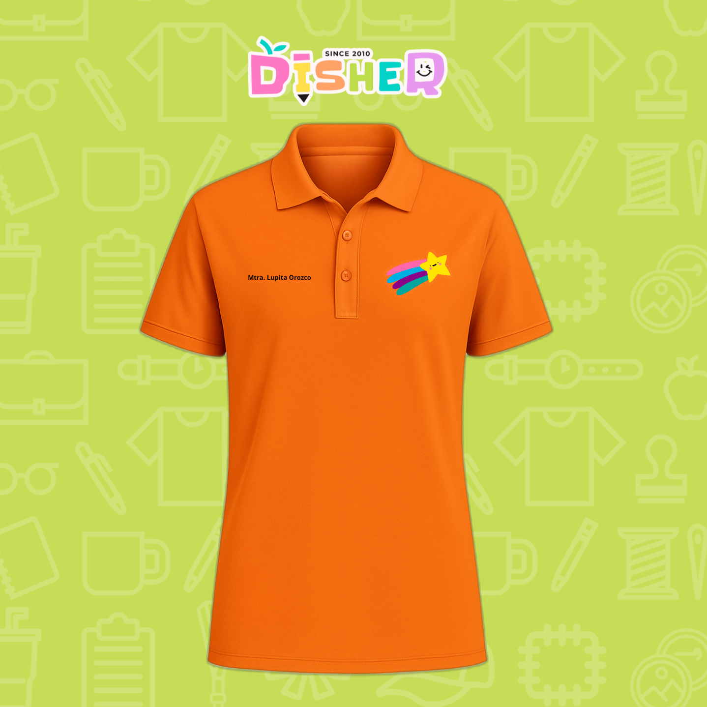 PBD-C-0019: Polo Bordada Dry Fit Caballero I Estrella fugaz