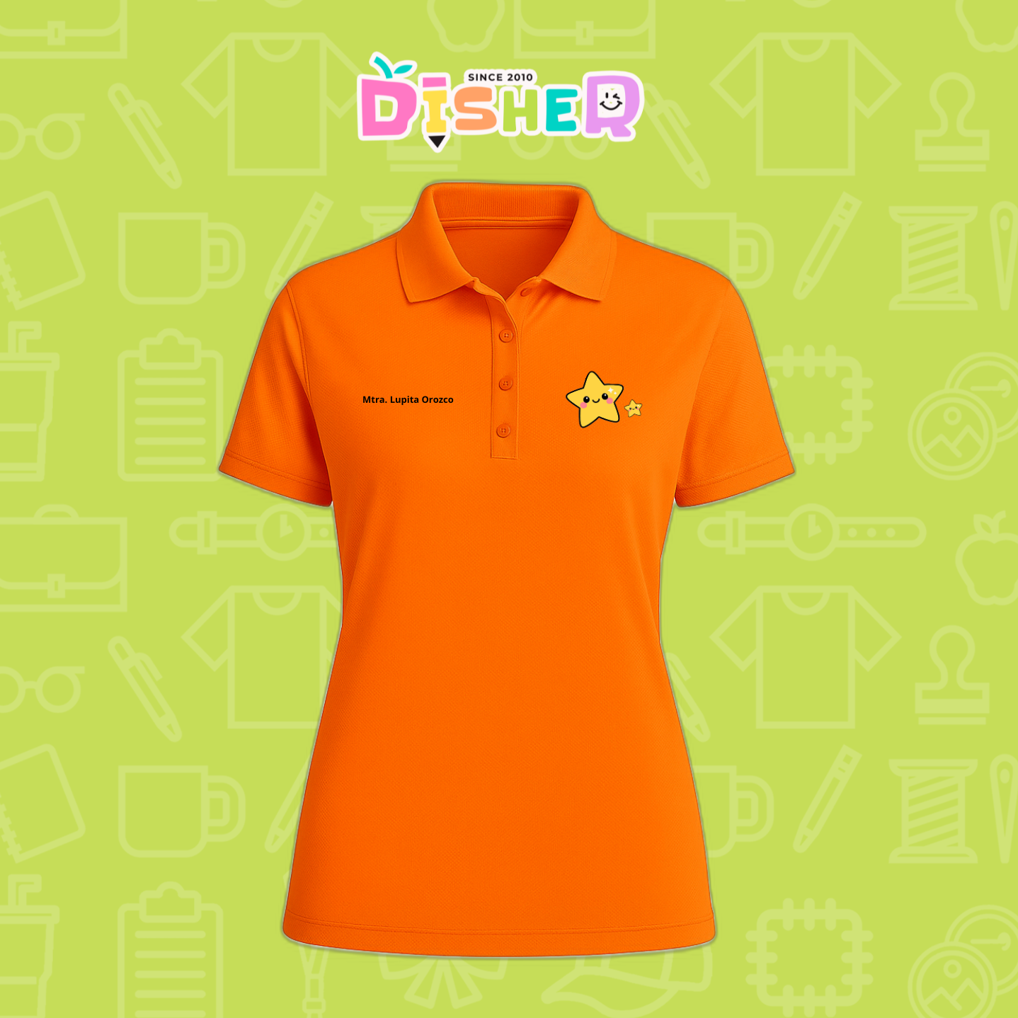 PBD-D-046: Polo Bordada Dry Fit Dama I Estrellitas