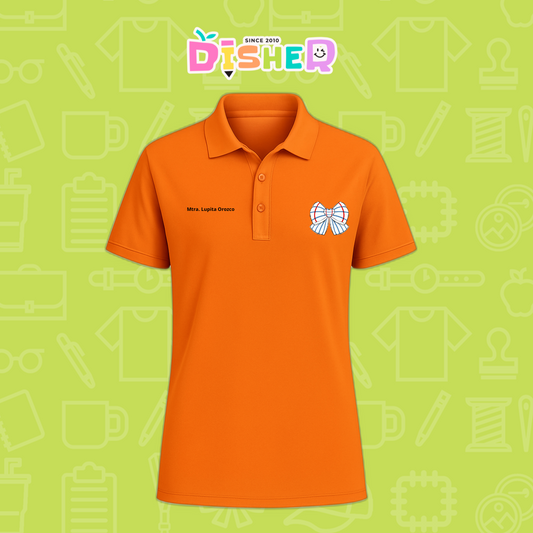 PBD-C-0010: Polo Bordada Dry Fit Caballero I Moño rayas papel