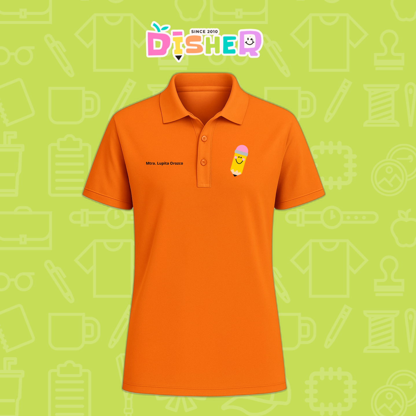 PBD-C-0031: Polo Bordada Dry Fit Caballero I Smile Pencil