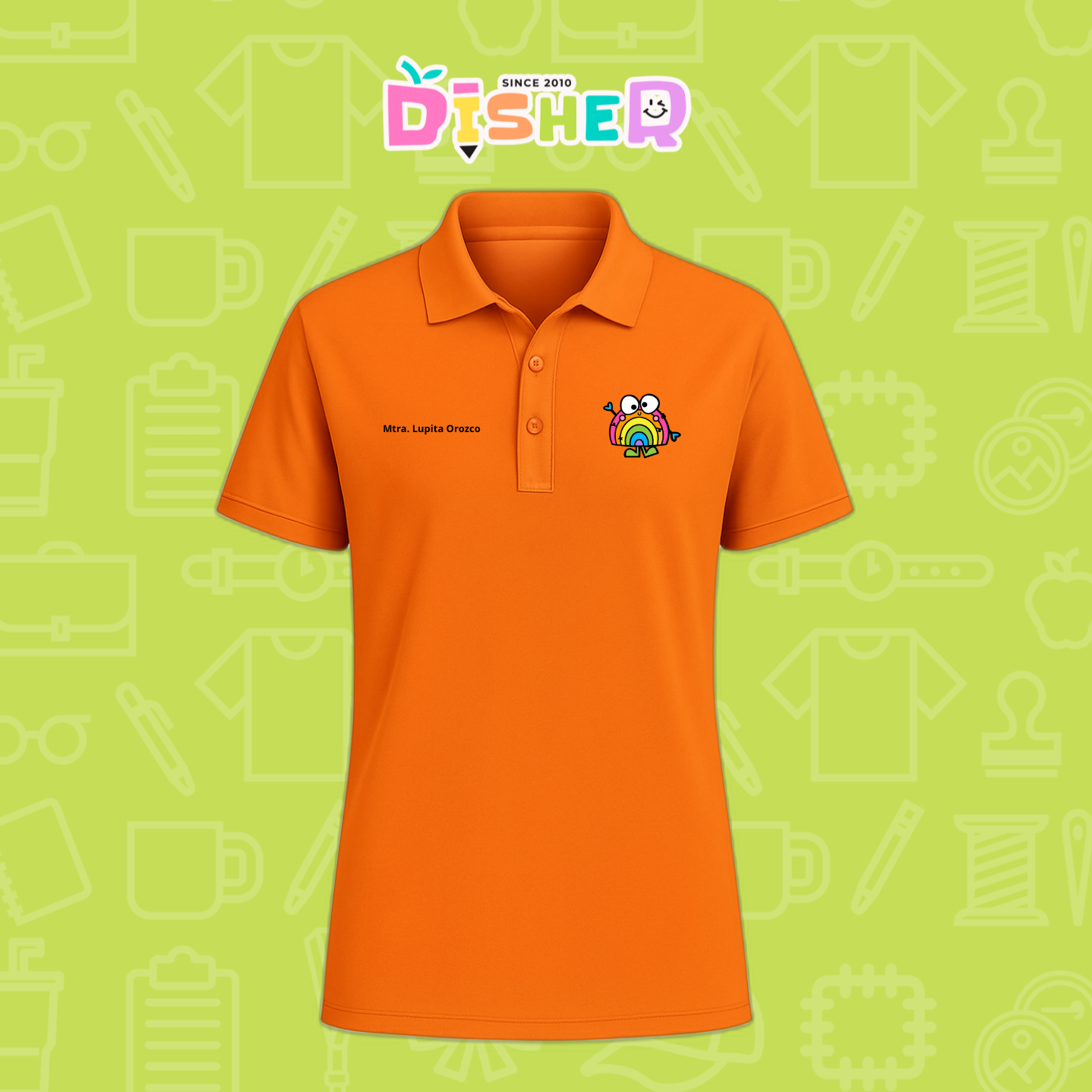 PBD-C-0029: Polo Bordada Dry Fit Caballero I Arcoíris manitas