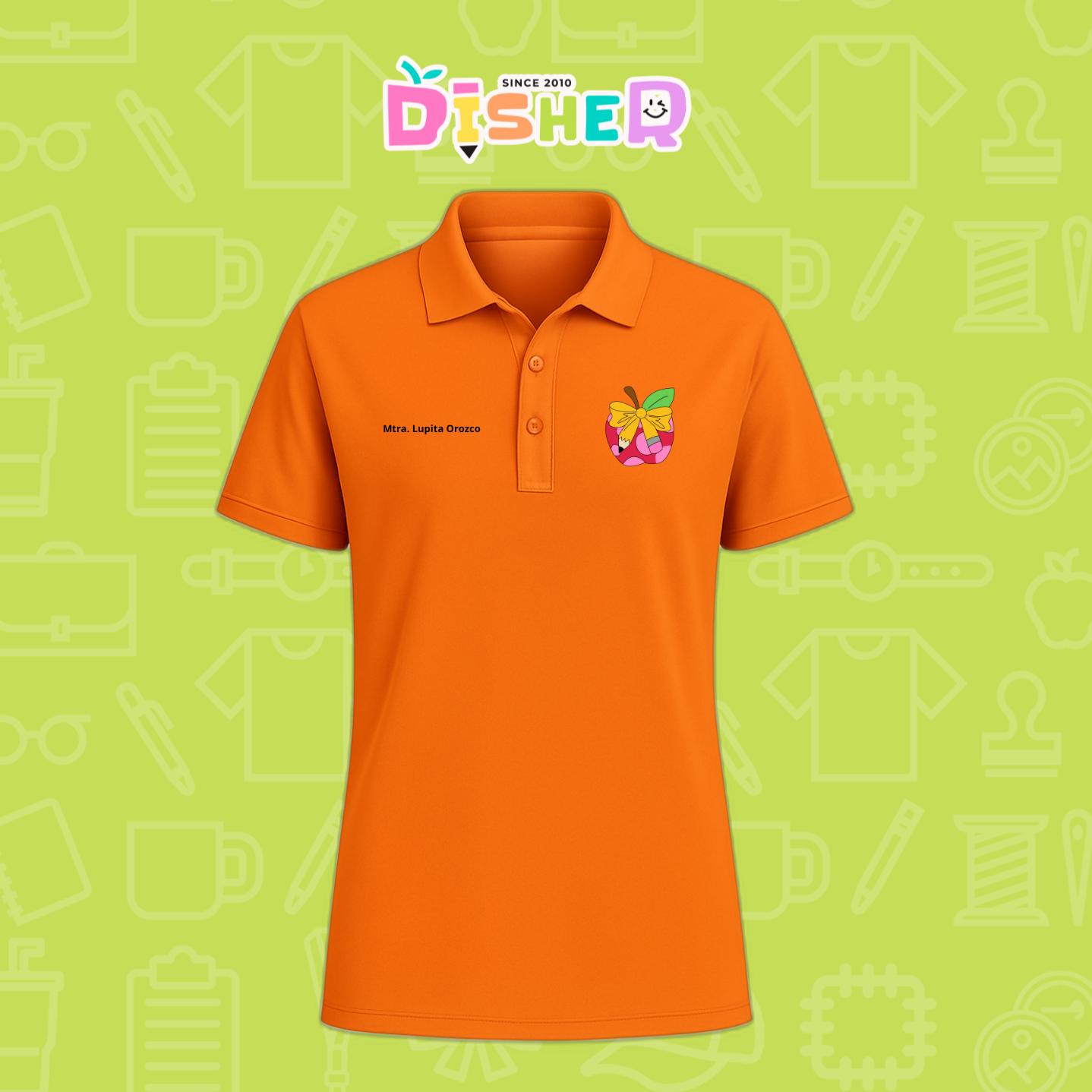 PBD-C-0012: Polo Bordada Dry Fit Caballero I Manzana moño