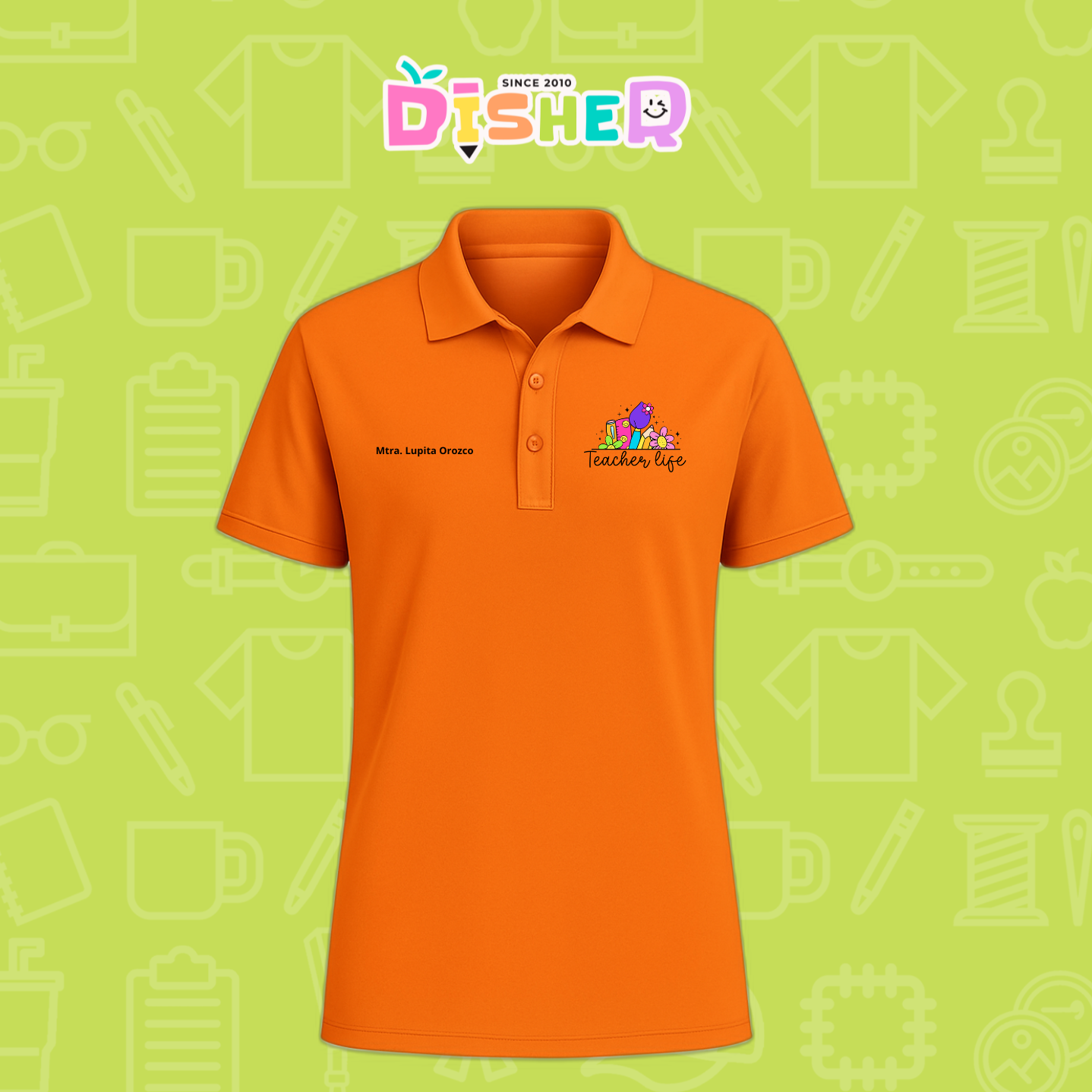 PBD-C-0039: Polo Bordada Dry Fit Caballero I Teacherlife