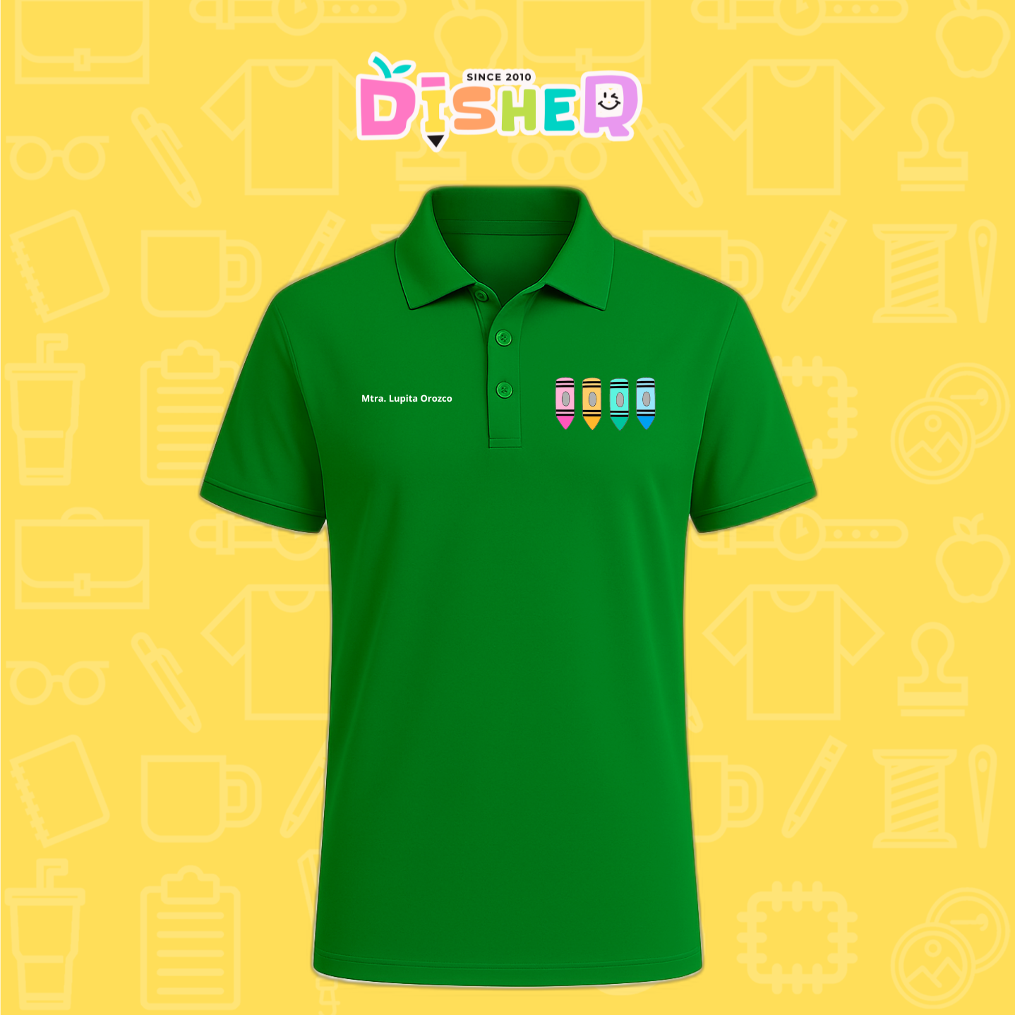 PBD-C-0045: Polo Bordada Dry Fit Caballero I Crayolas pastel