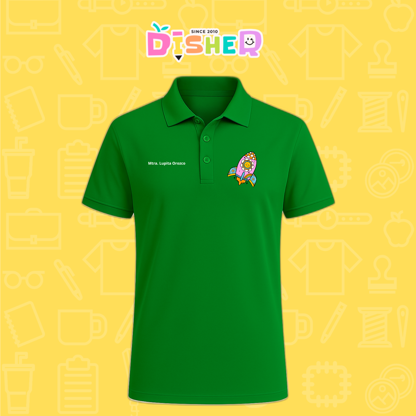 PBD-C-0027: Polo Bordada Dry Fit Caballero I Cohete