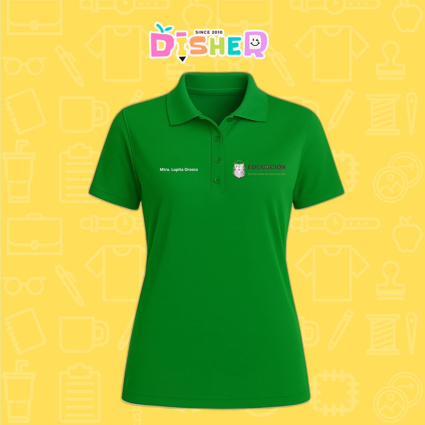 PBD-D-096: Polo Bordada Dry Fit Dama I Educación
