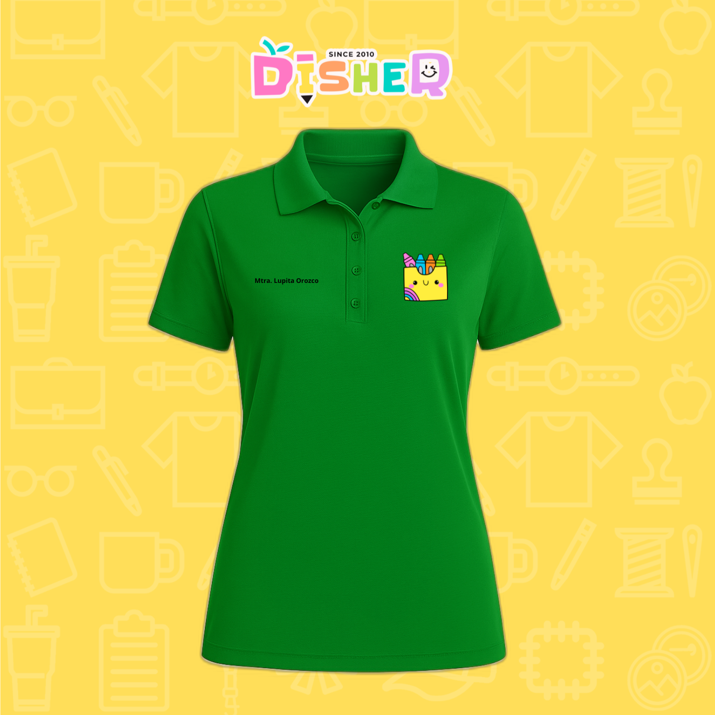 PBD-D-016: Polo Bordada Dry Fit Dama I Cajita crayola