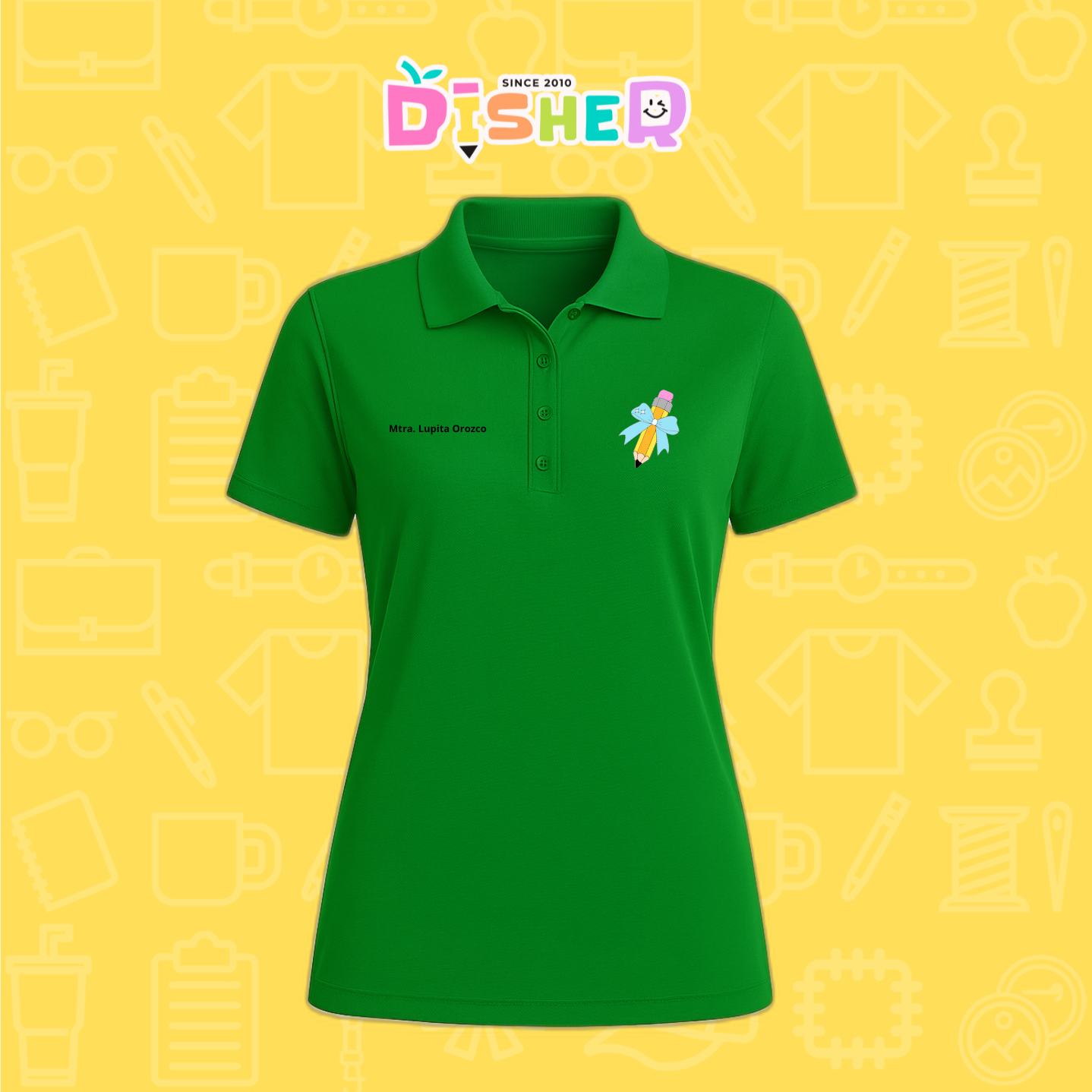 PBD-D-049: Polo Bordada Dry Fit Dama I Lápiz moño