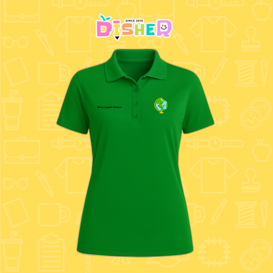 PBD-D-034: Polo Bordada Dry Fit Dama I Smile World