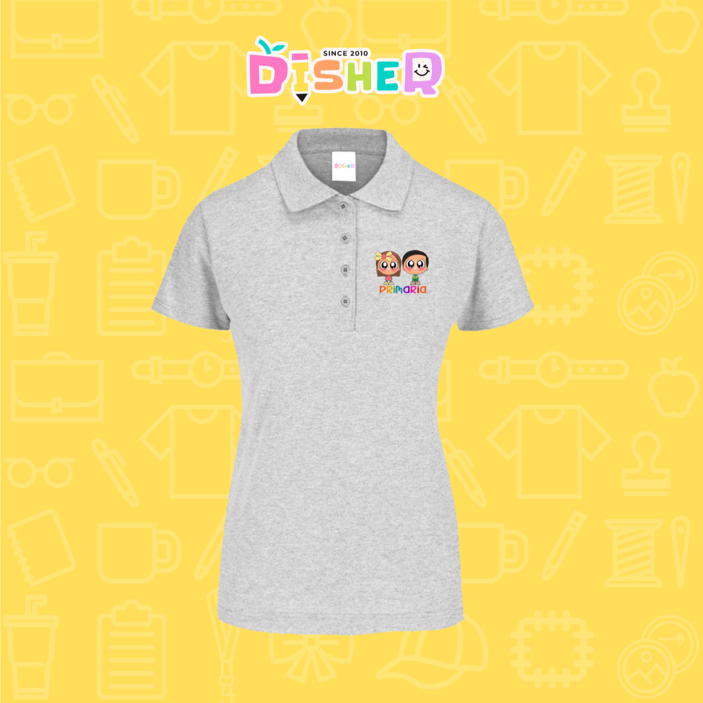 PBY-D-0003: Polo Bordada 50/50 Dama I Niños primaria