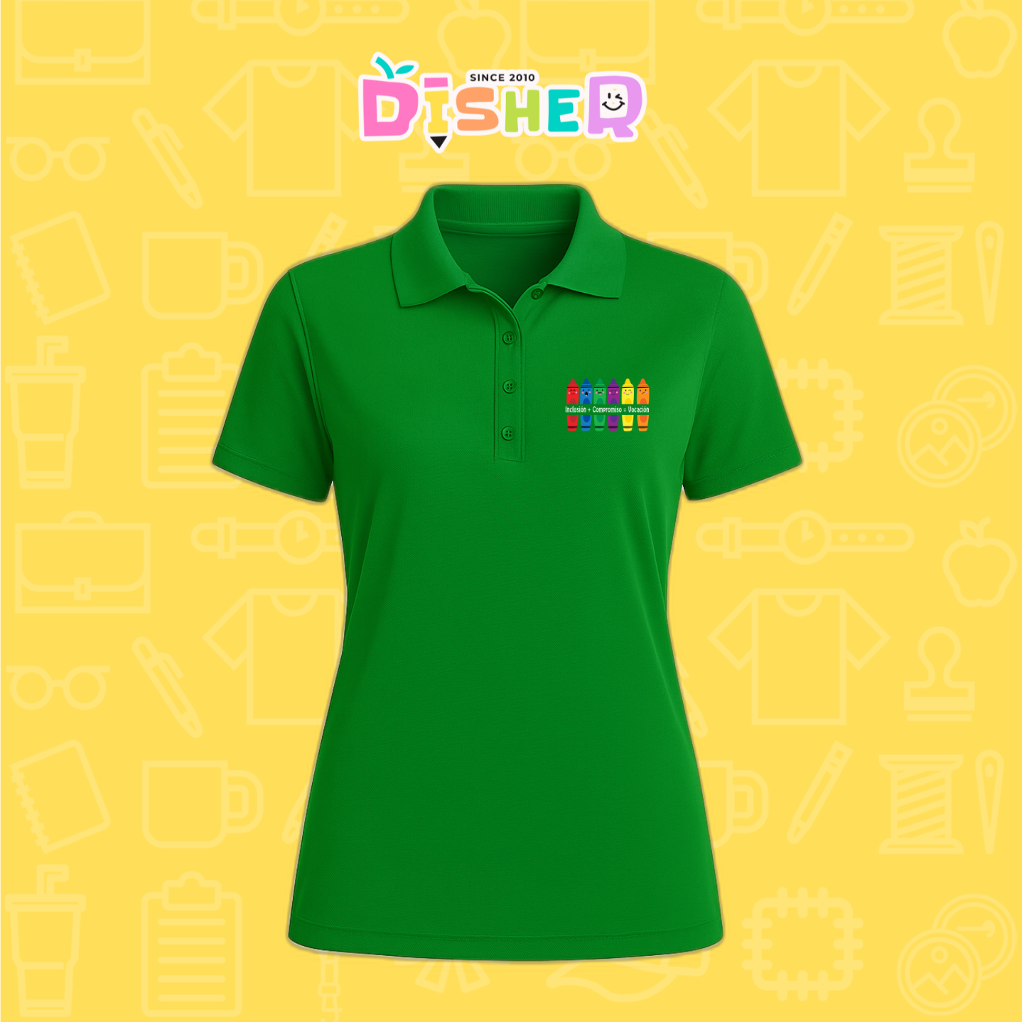PBD-D-063: Polo Bordada Dry Fit Dama I Crayolitas emociones