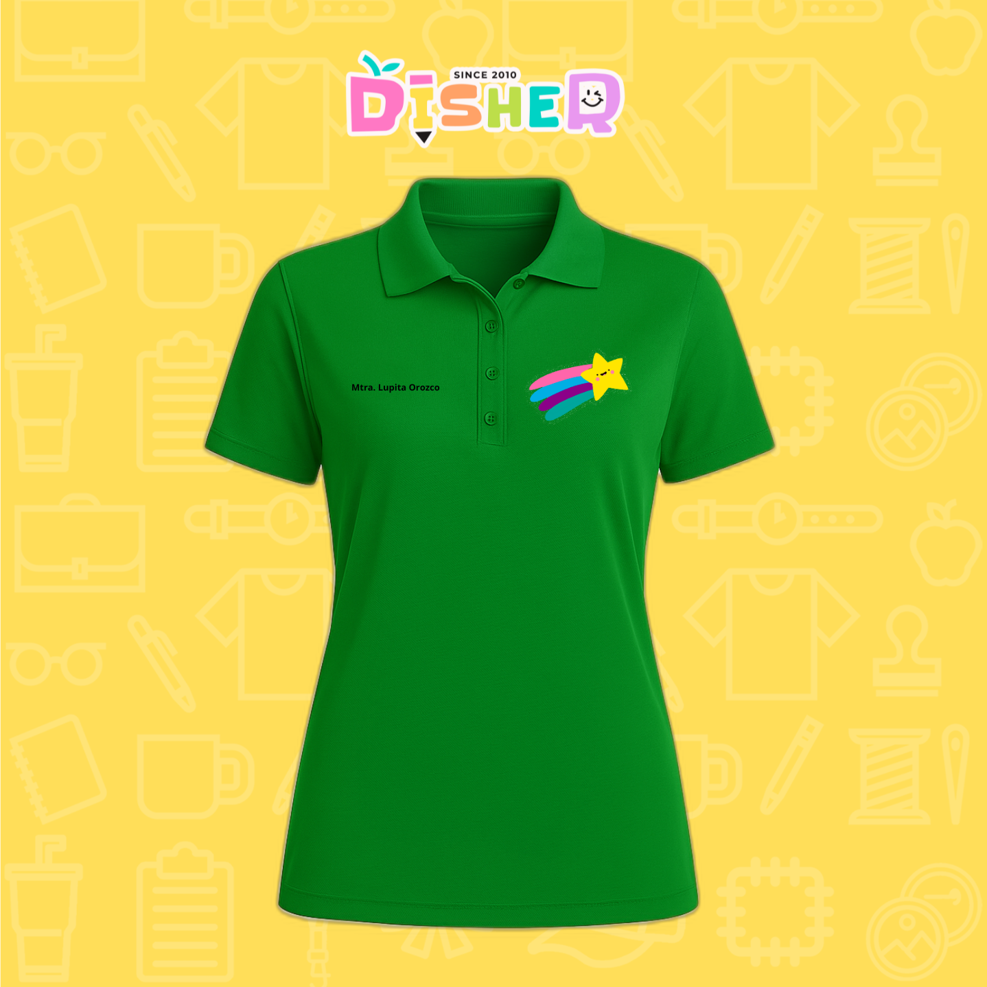 PBD-D-019: Polo Bordada Dry Fit Dama I Estrella fugaz
